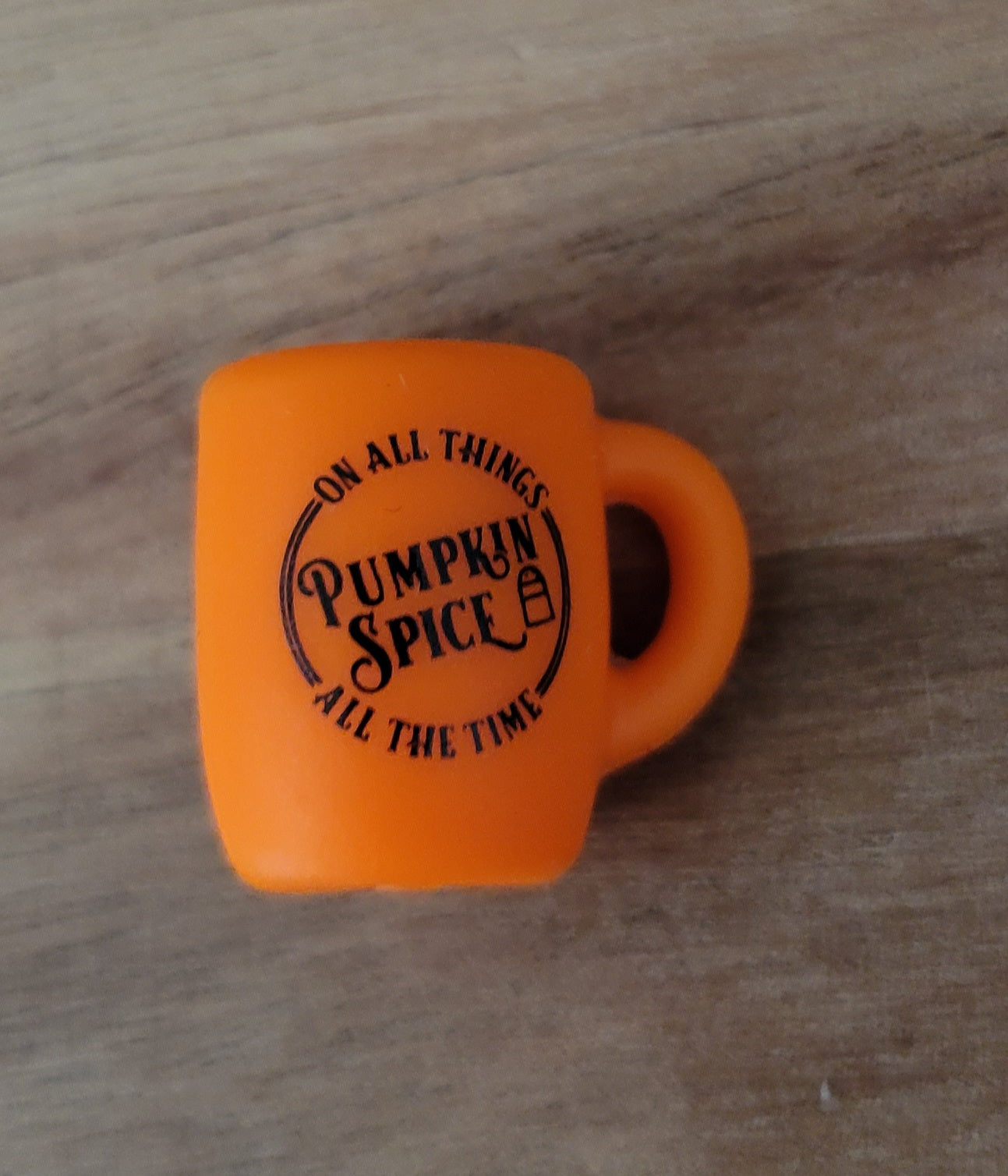 Pumpkin spice all the things cup- Silicone focal Bead