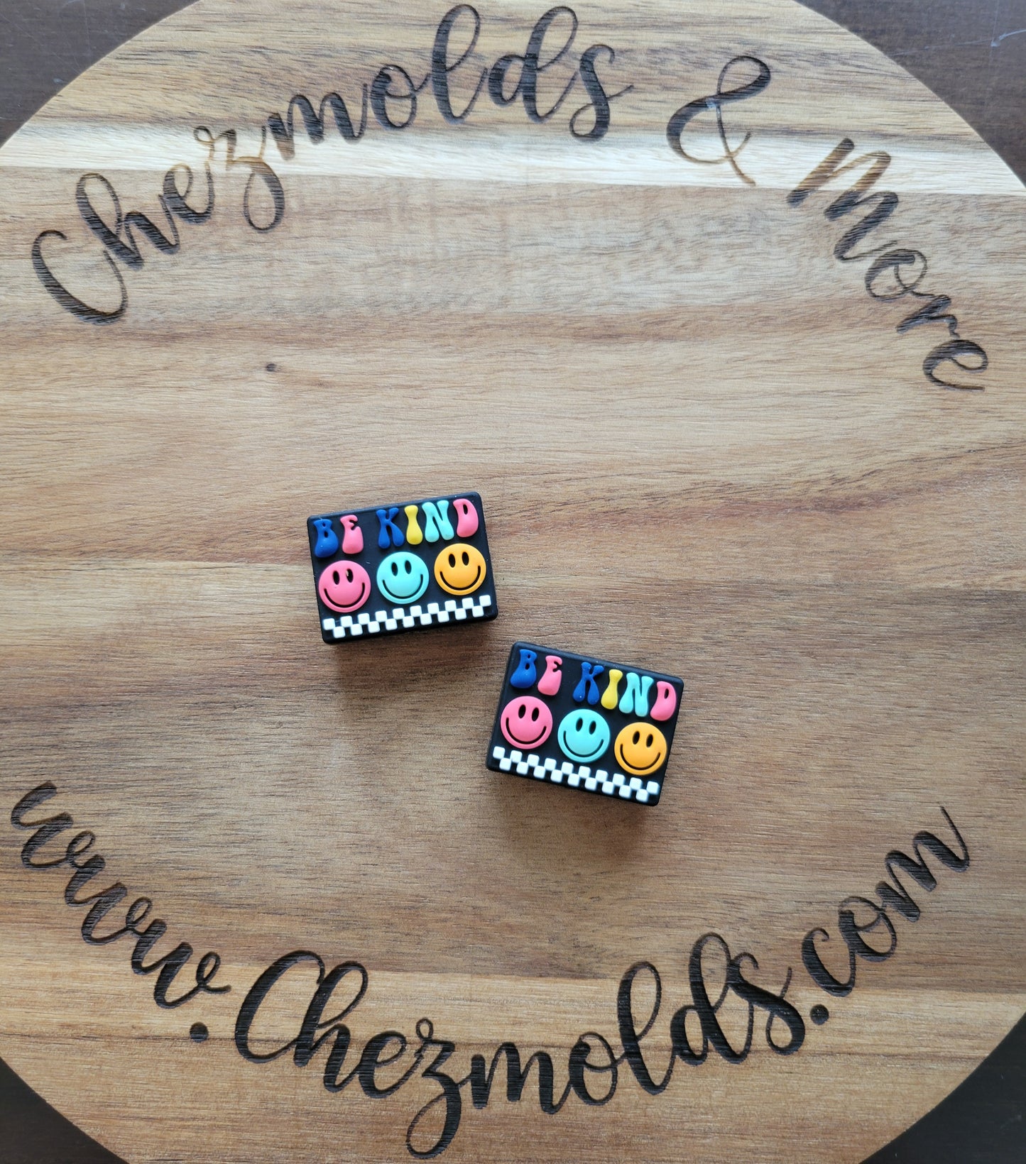 Be kind with smileys- Silicone focal Bead