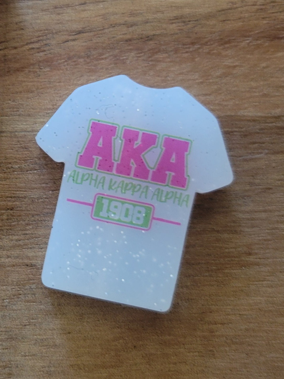 CE AKA college printed Shirt Silicone focal Bead