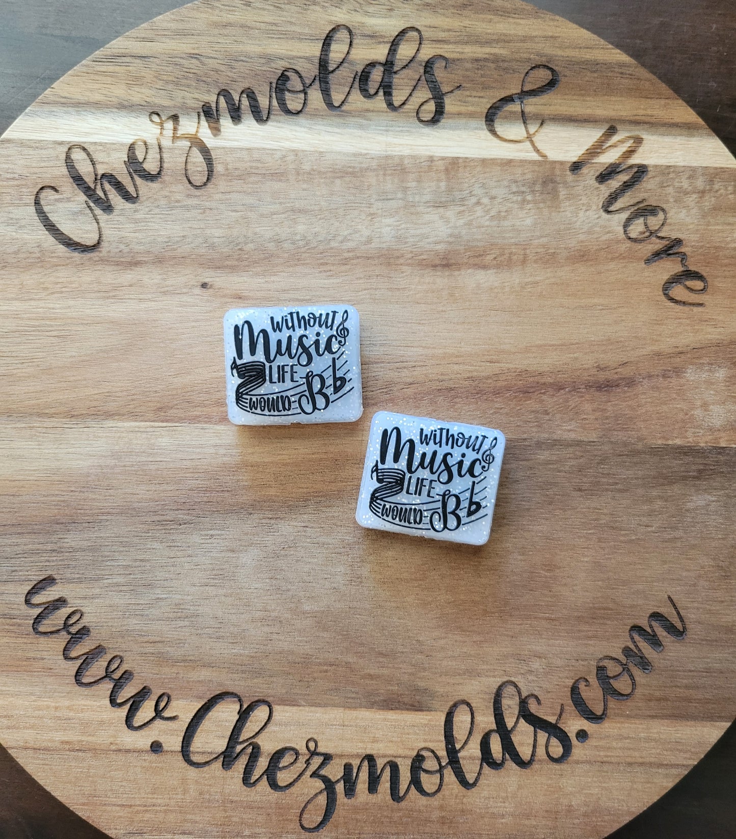 CE -Without music life would B Flat- Silicone focal Bead- Collab