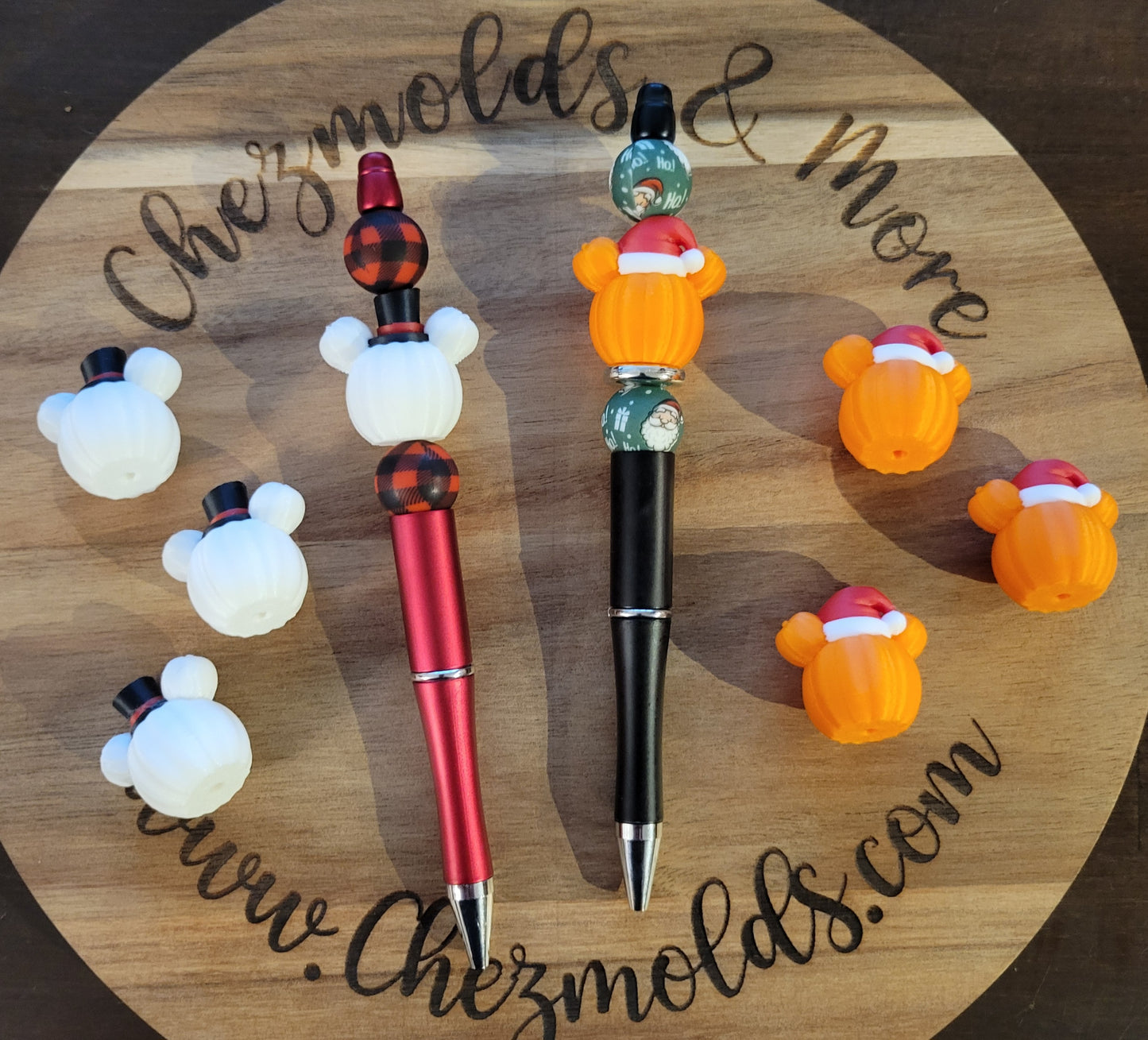 CE 3d printed Winter mouse punkins- focal Bead