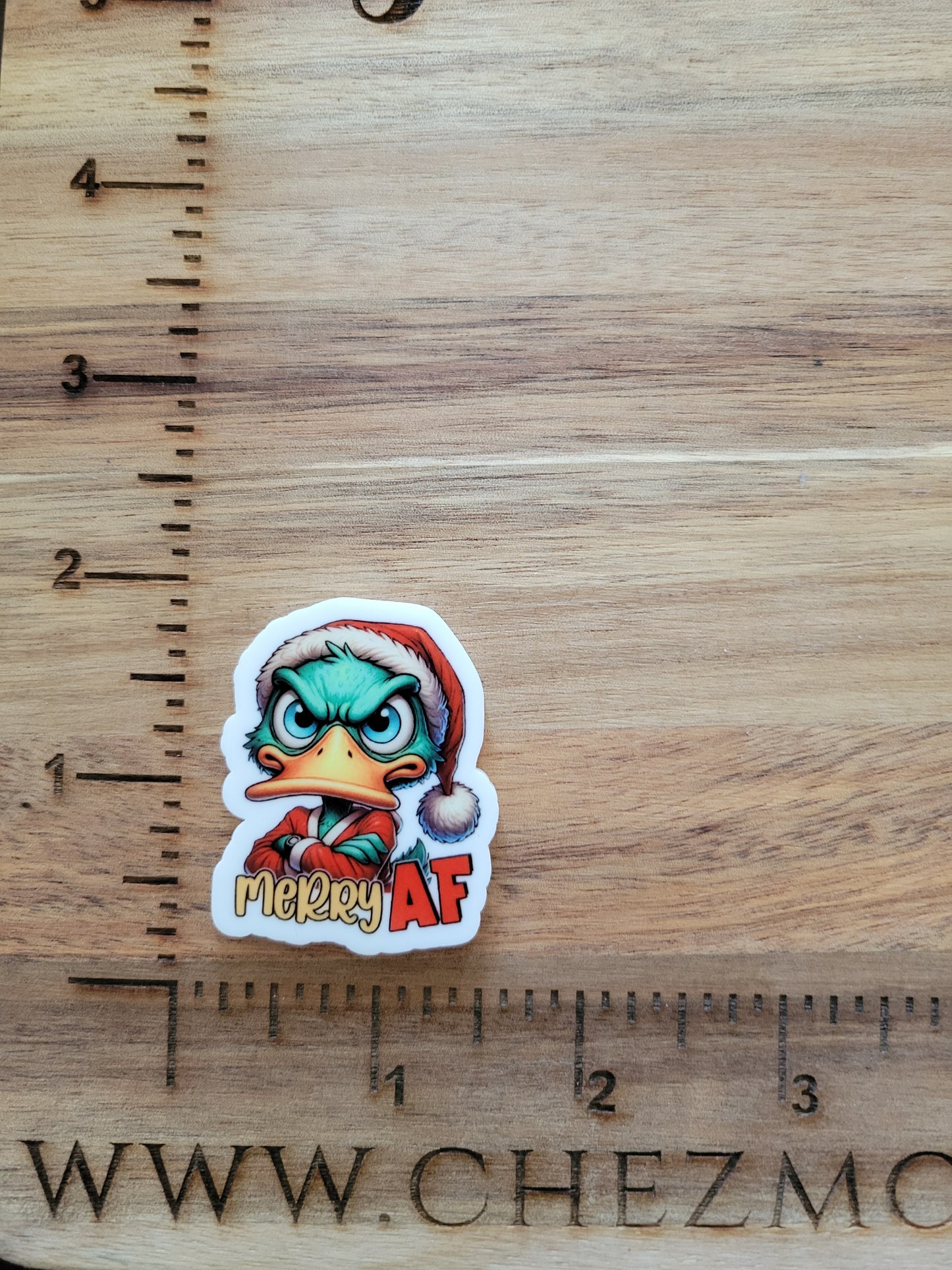 Merry AF duck- printed acrylic