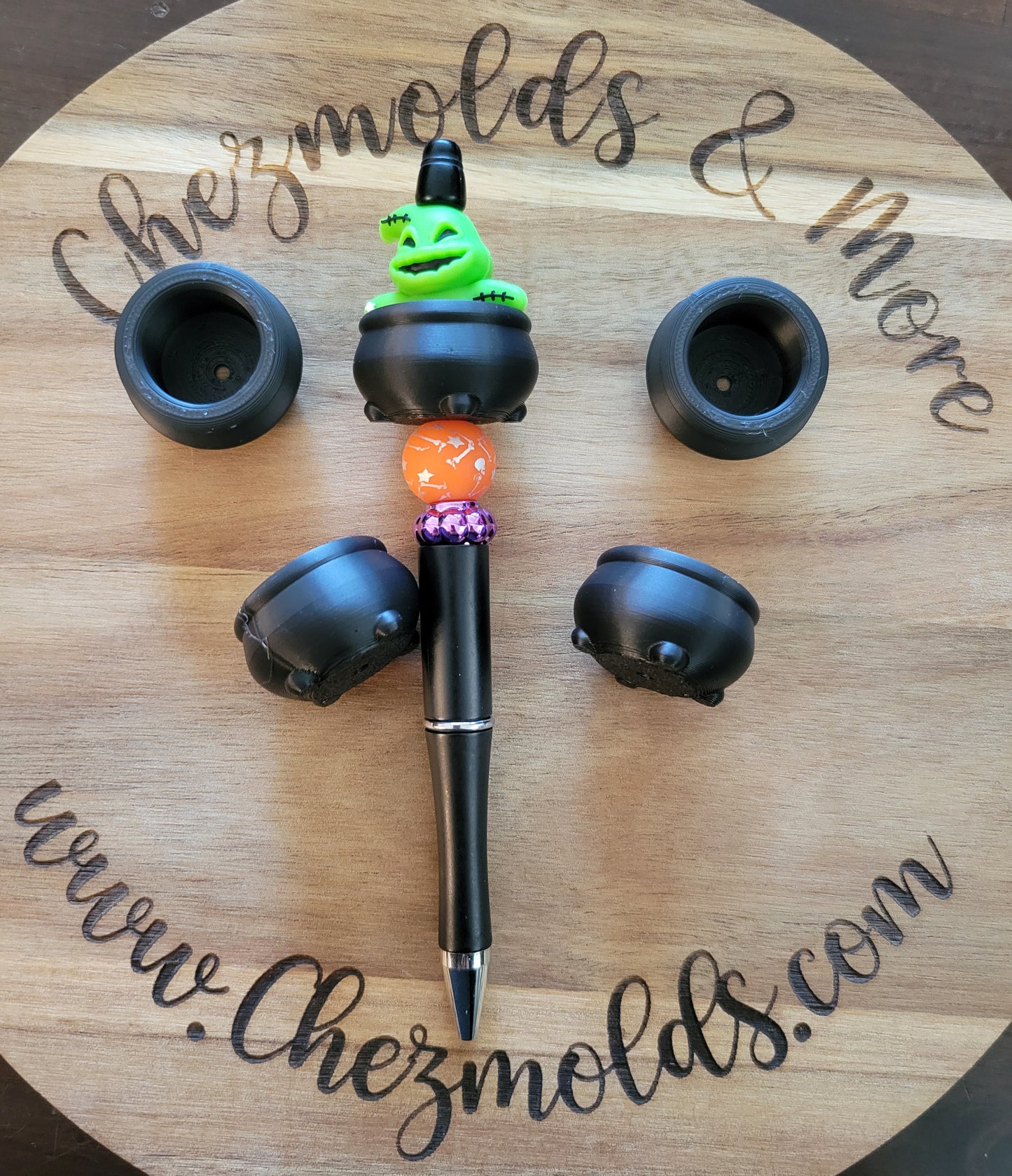 CE 3d printed focal Bead- hollow cauldron