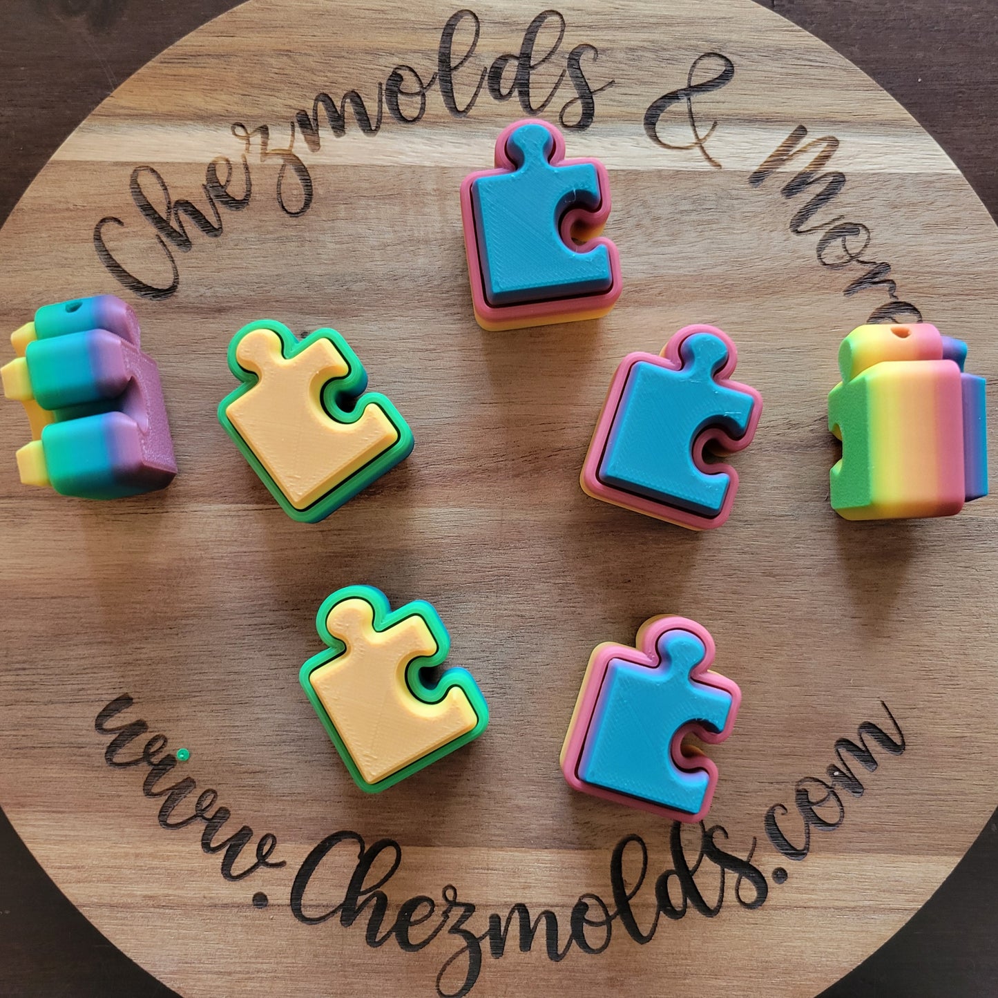 CE 3d printed fidget clicker- with keychain hole -puzzle