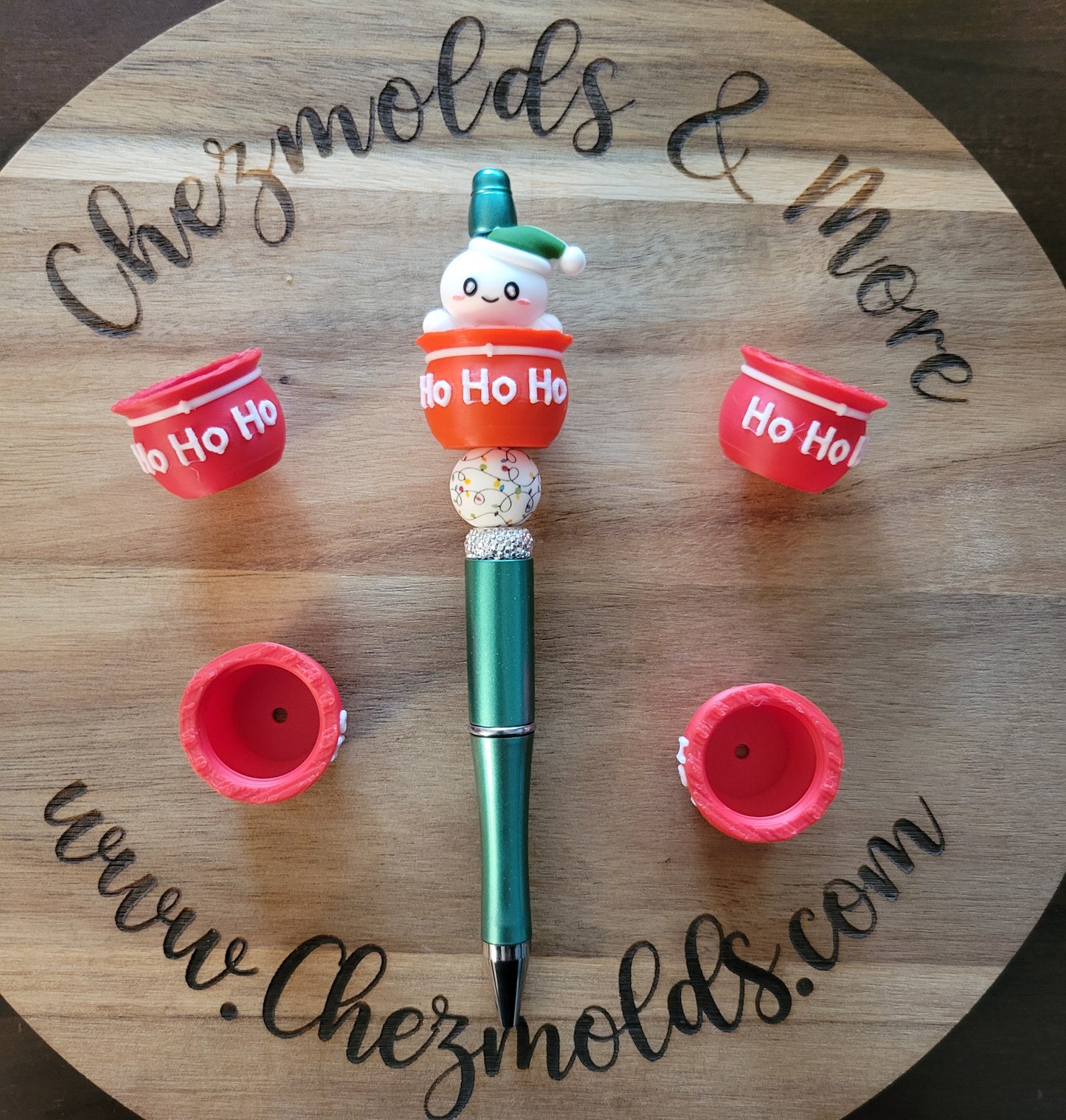 CE 3d printed hollow santa sack - focal Bead