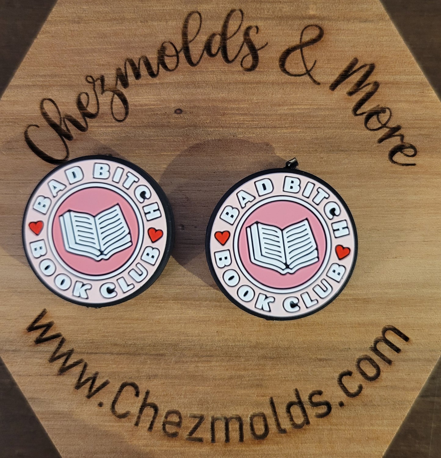 Bad B book club-Silicone focal Bead