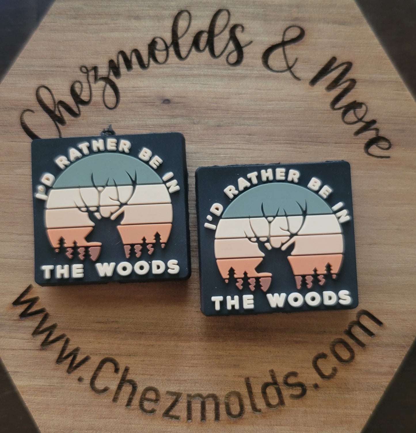 Id rather be in the woods- focal Bead