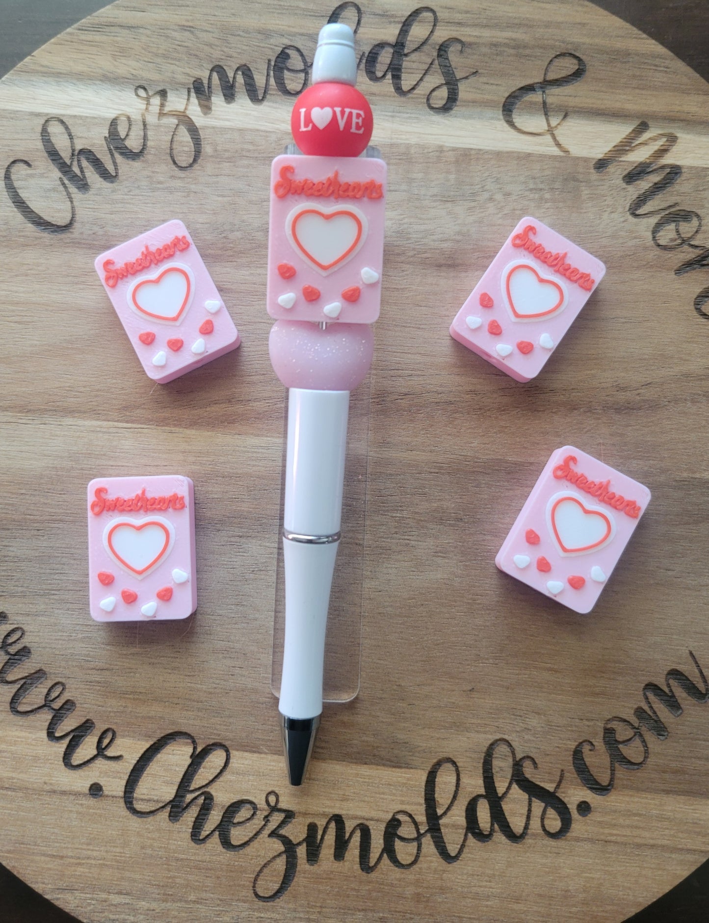 CE 3d printed Sweethearts box- focal Bead