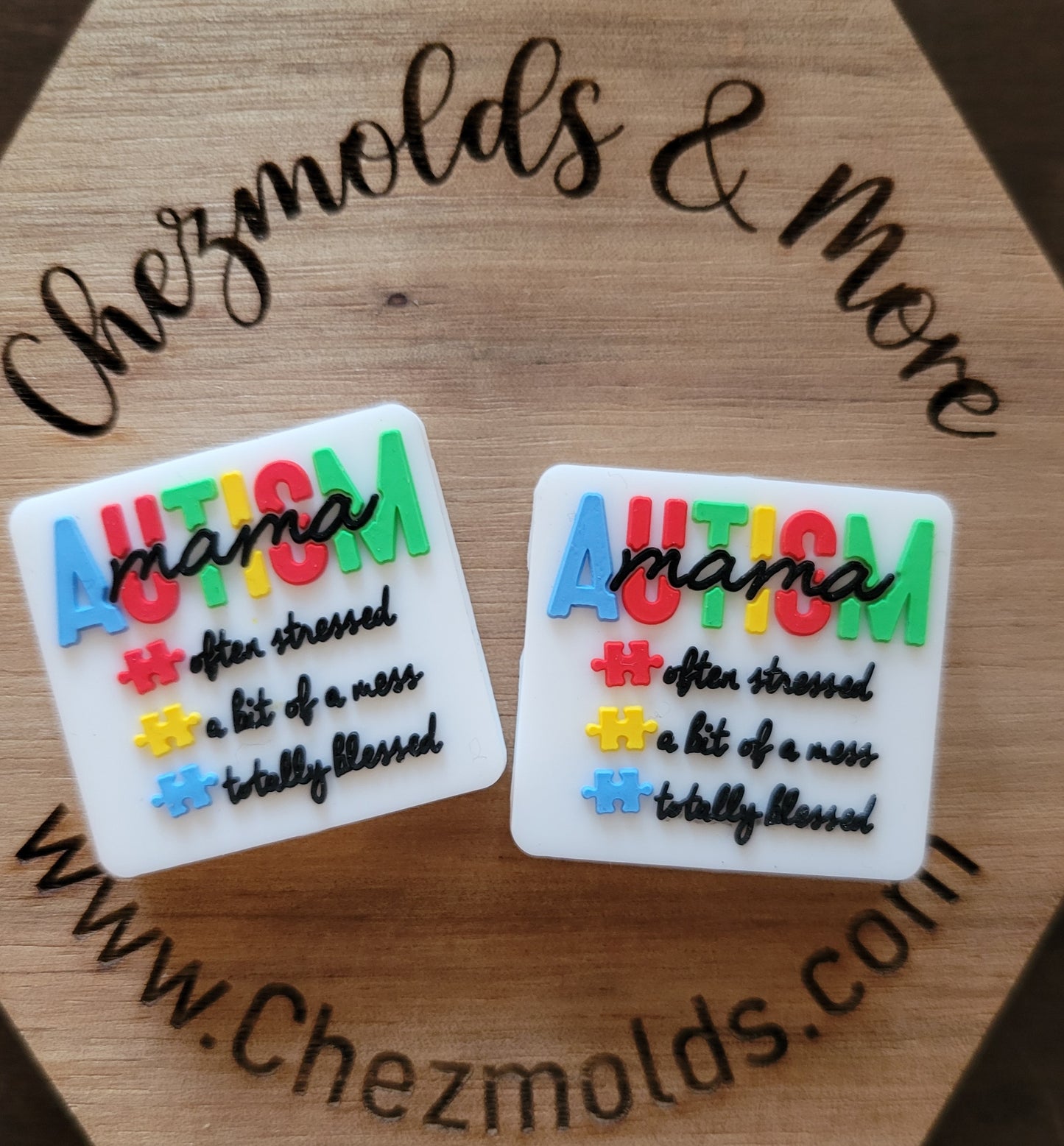 Autism Mama- Silicone focal Bead