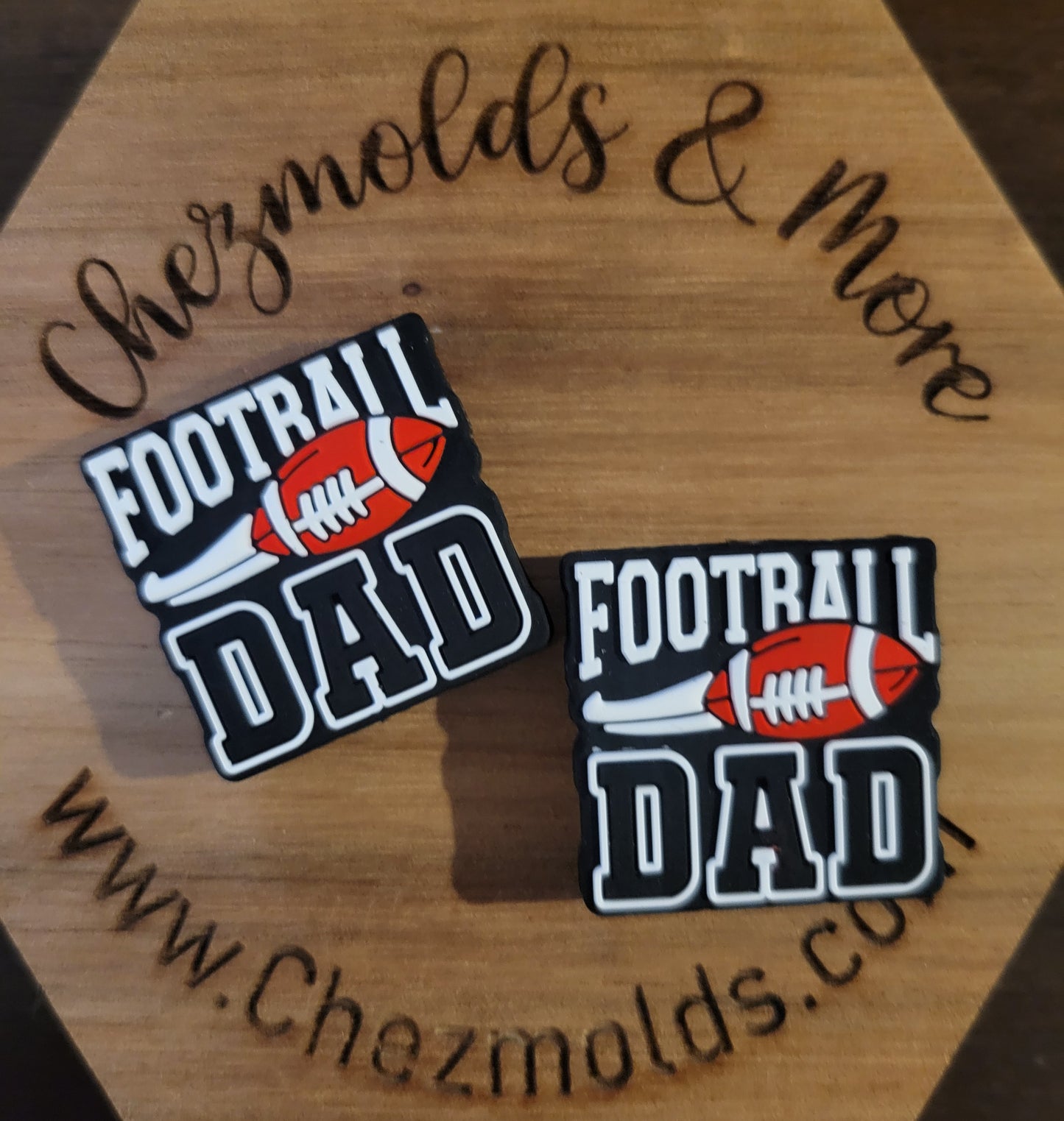 Football dad- Silicone focal Bead