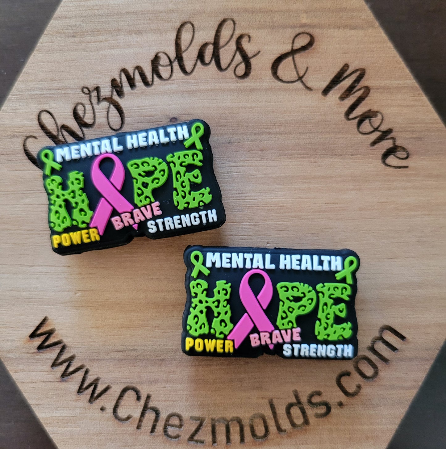 mental health hope- silicone focal Bead