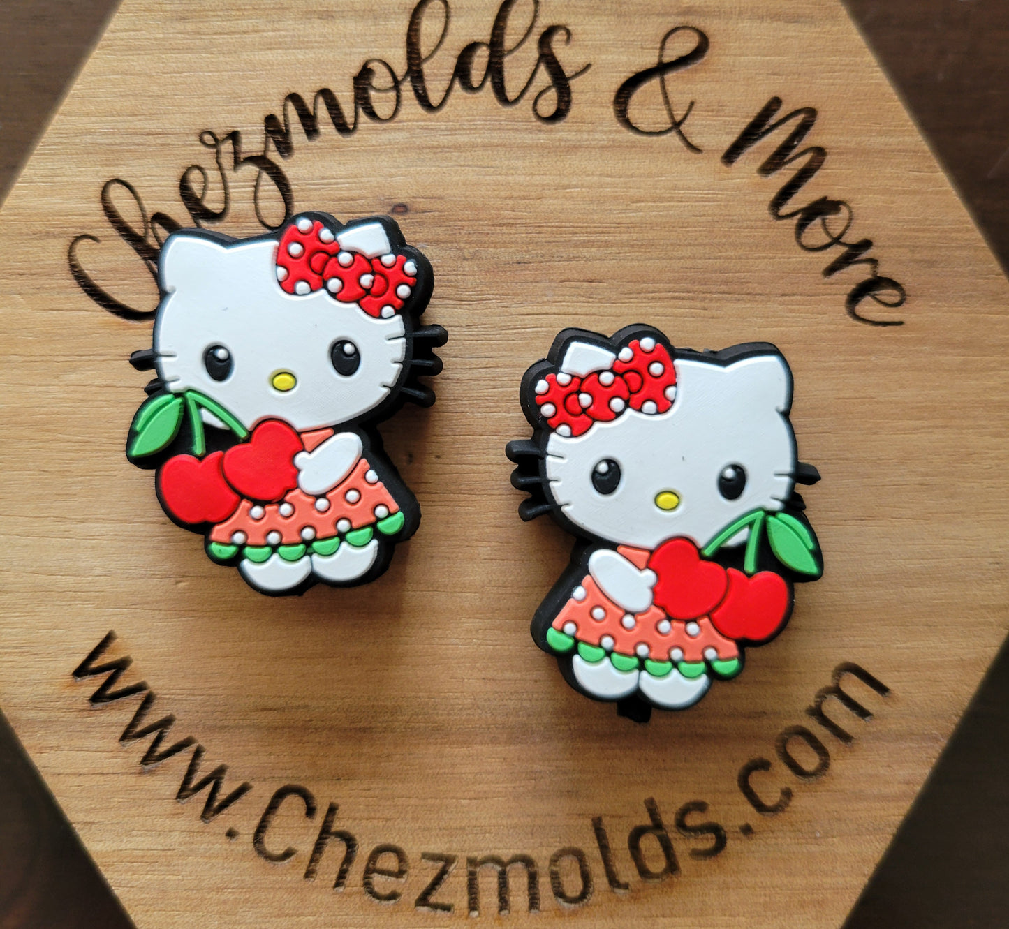 HK cherry- Silicone focal Bead