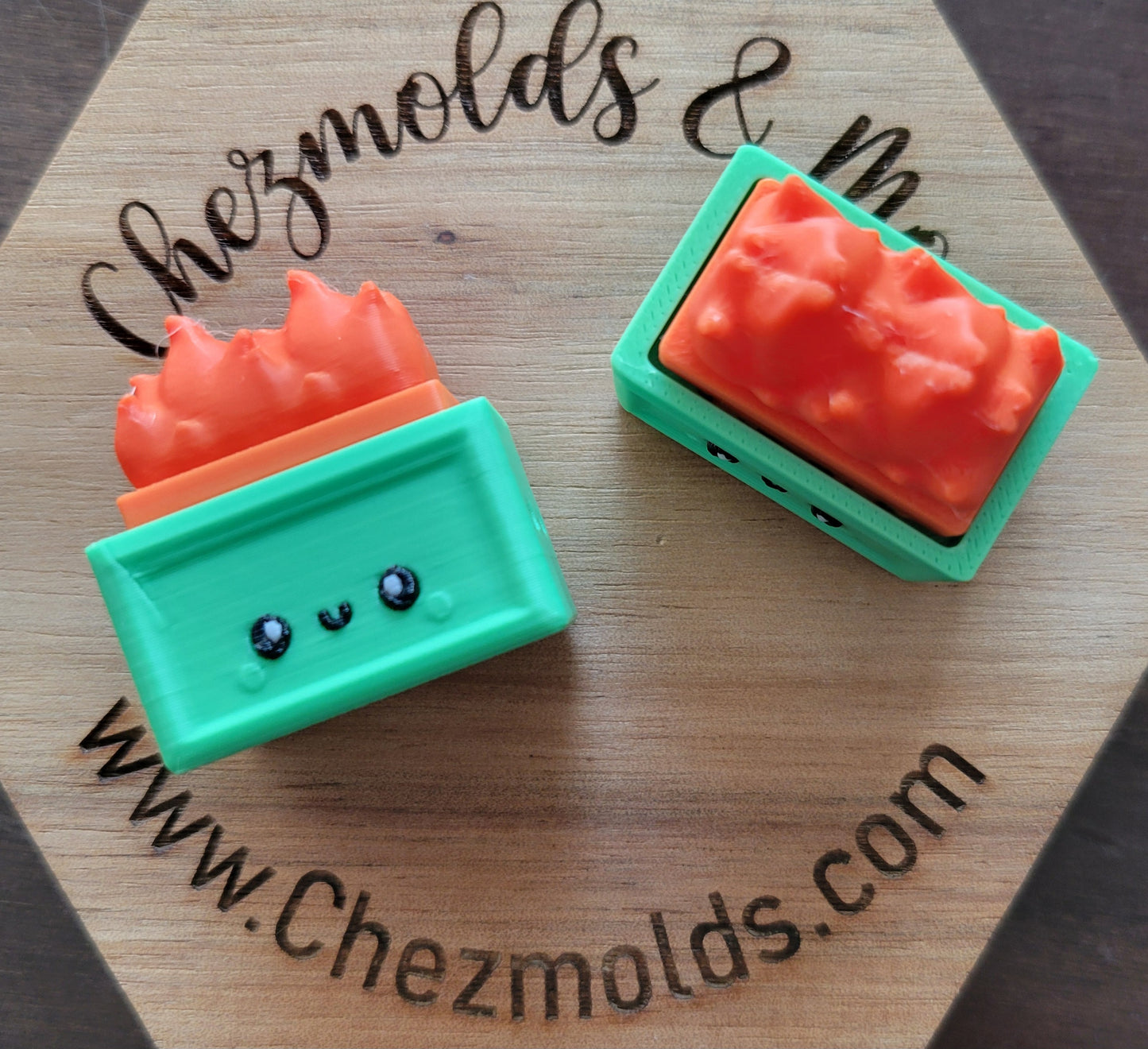 CE 3d printed fidget clicker- with keychain hole - 3d dumpster fire