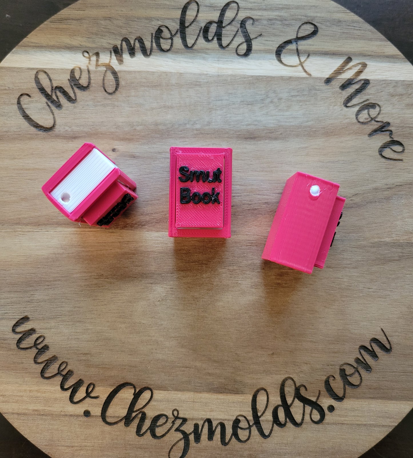 CE 3d printed fidget clicker- with keychain hole - book-smut book