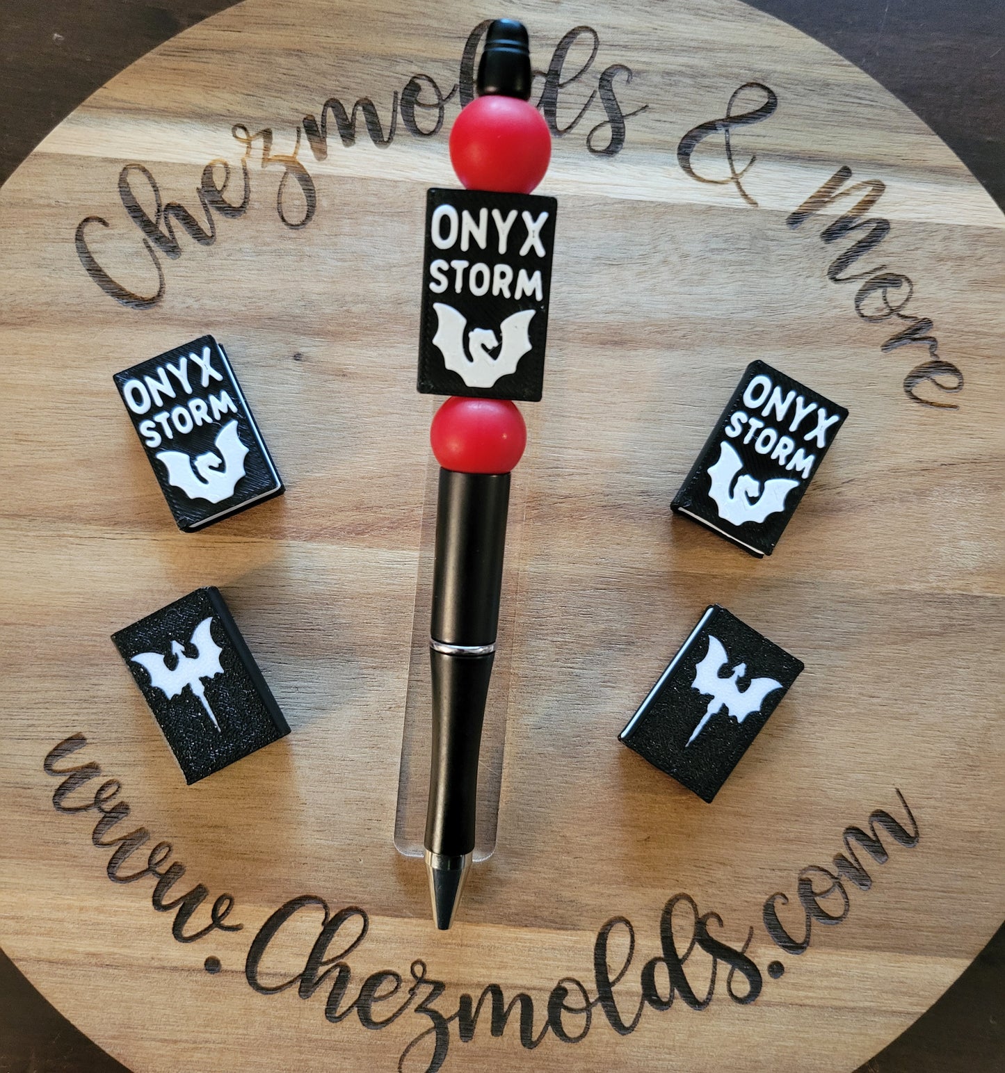 CE 3d printed focal bead -Onyx book