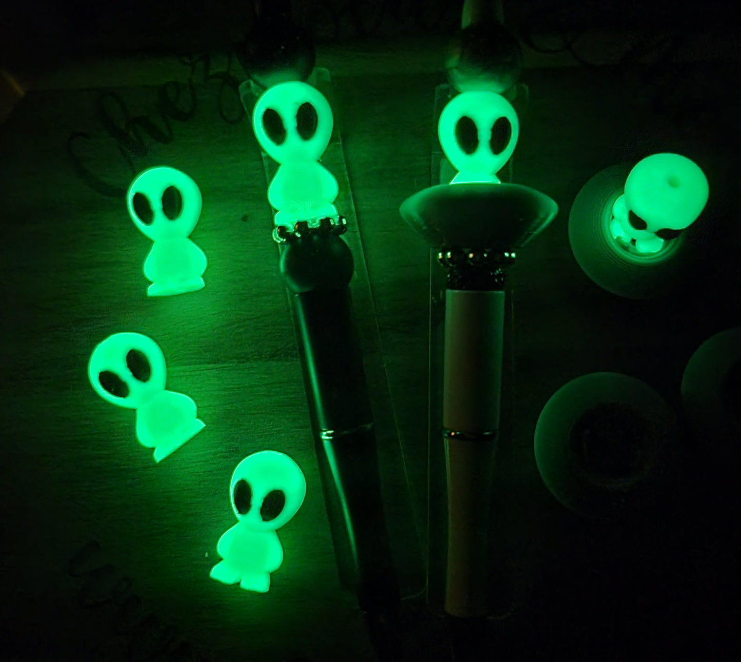 CE 3d printed focal Bead - aliens and ship ( sold separately choose below)