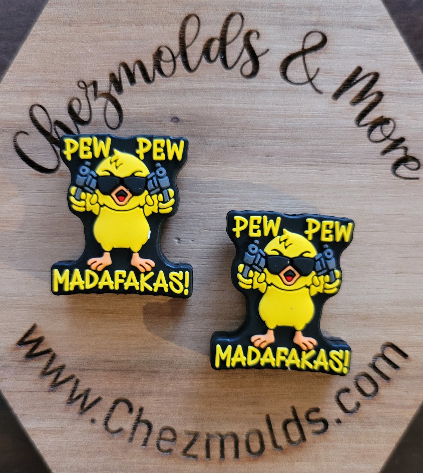 pew pew duck- Silicone focal Bead