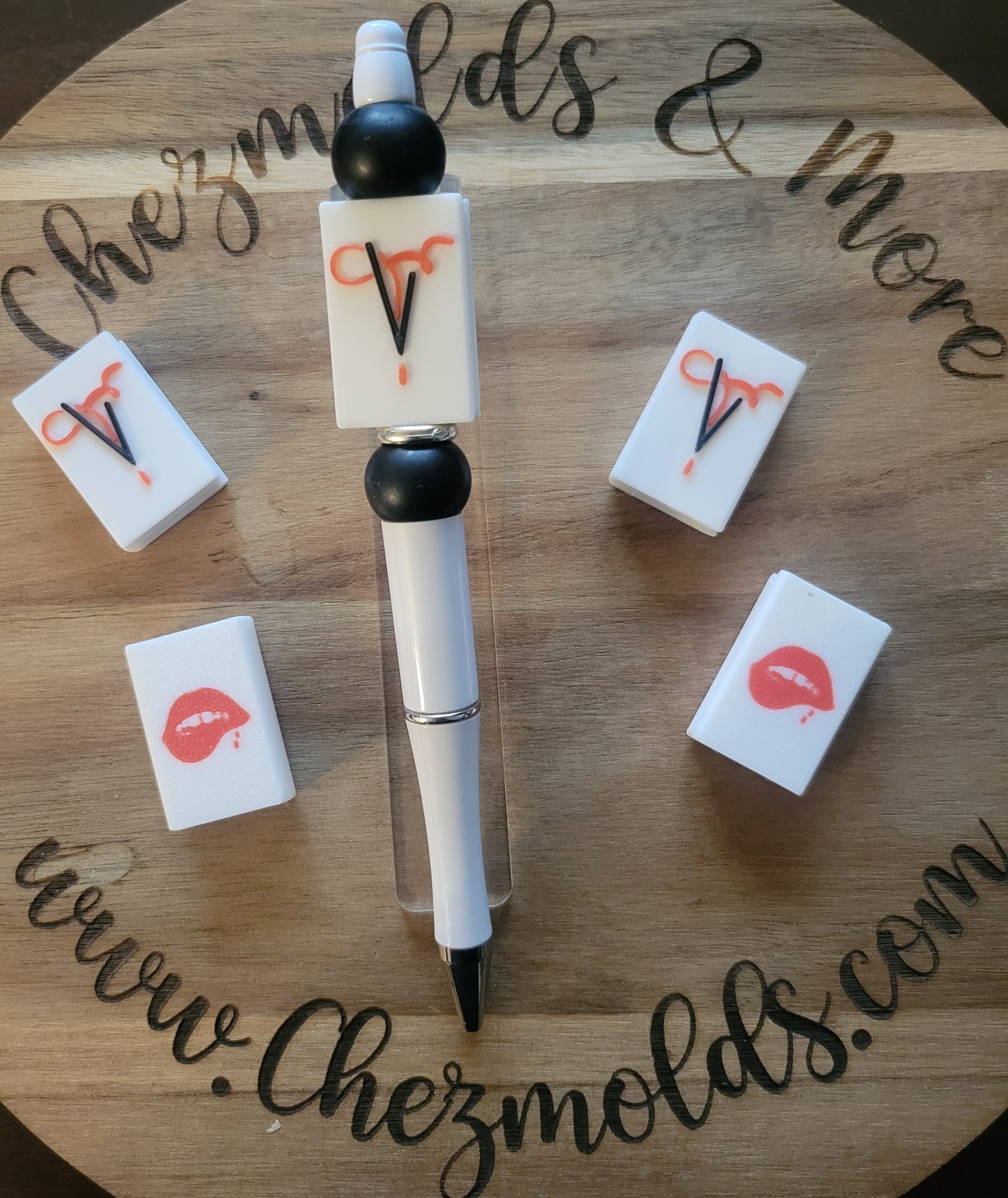 CE 3d printed focal bead -Vamp diaries book