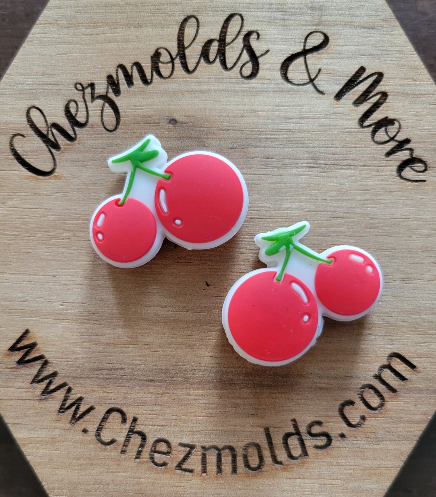 cherries- silicone focal Bead