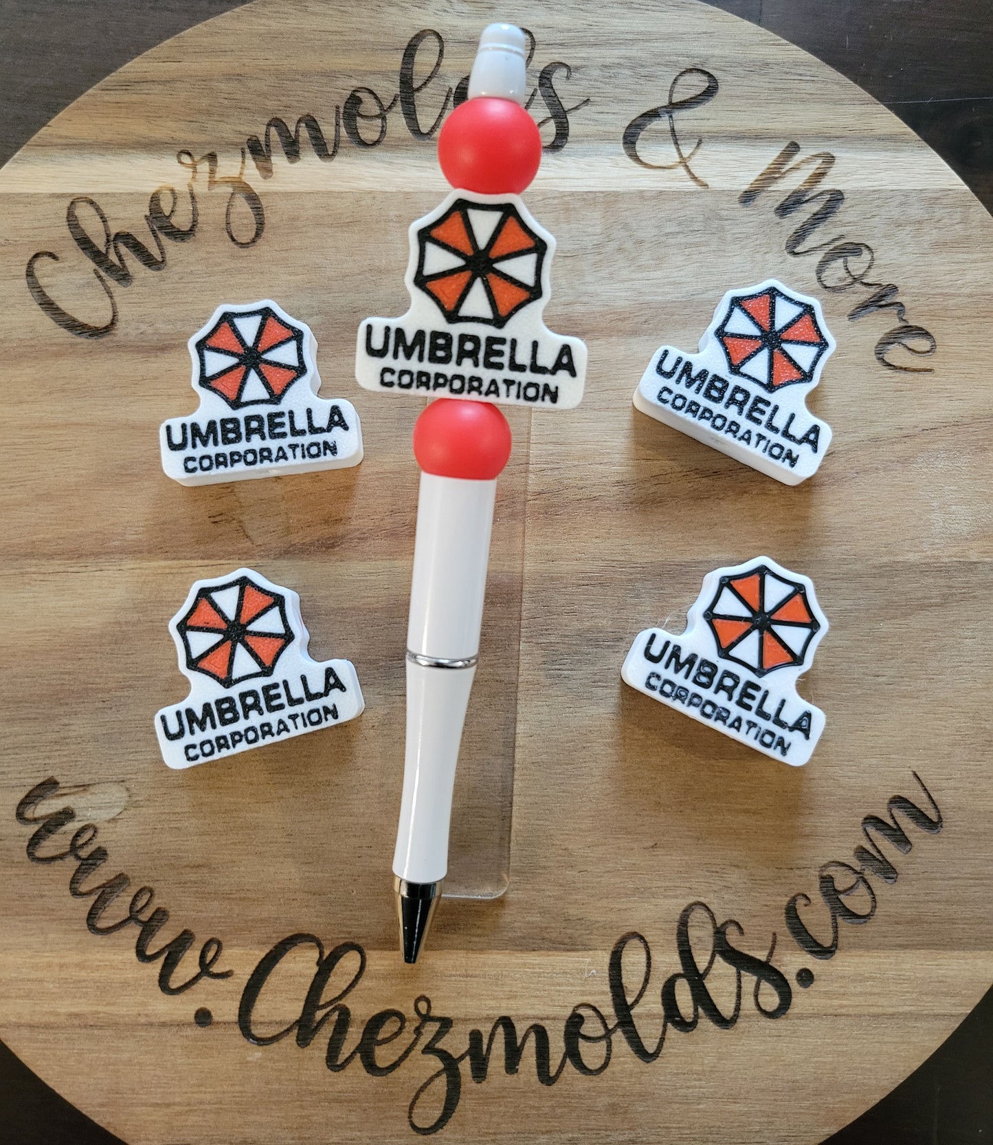 CE 3d printed focal bead -umbrella corp