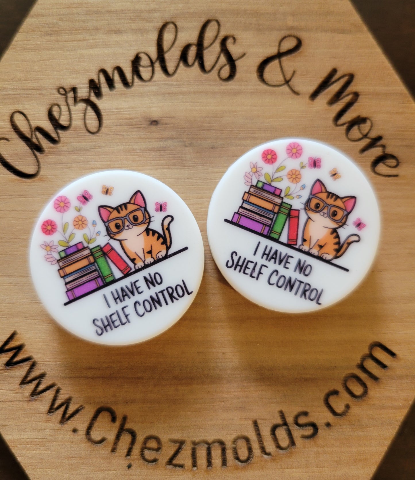 CE printed Silicone focal Bead-no shelf control kitty