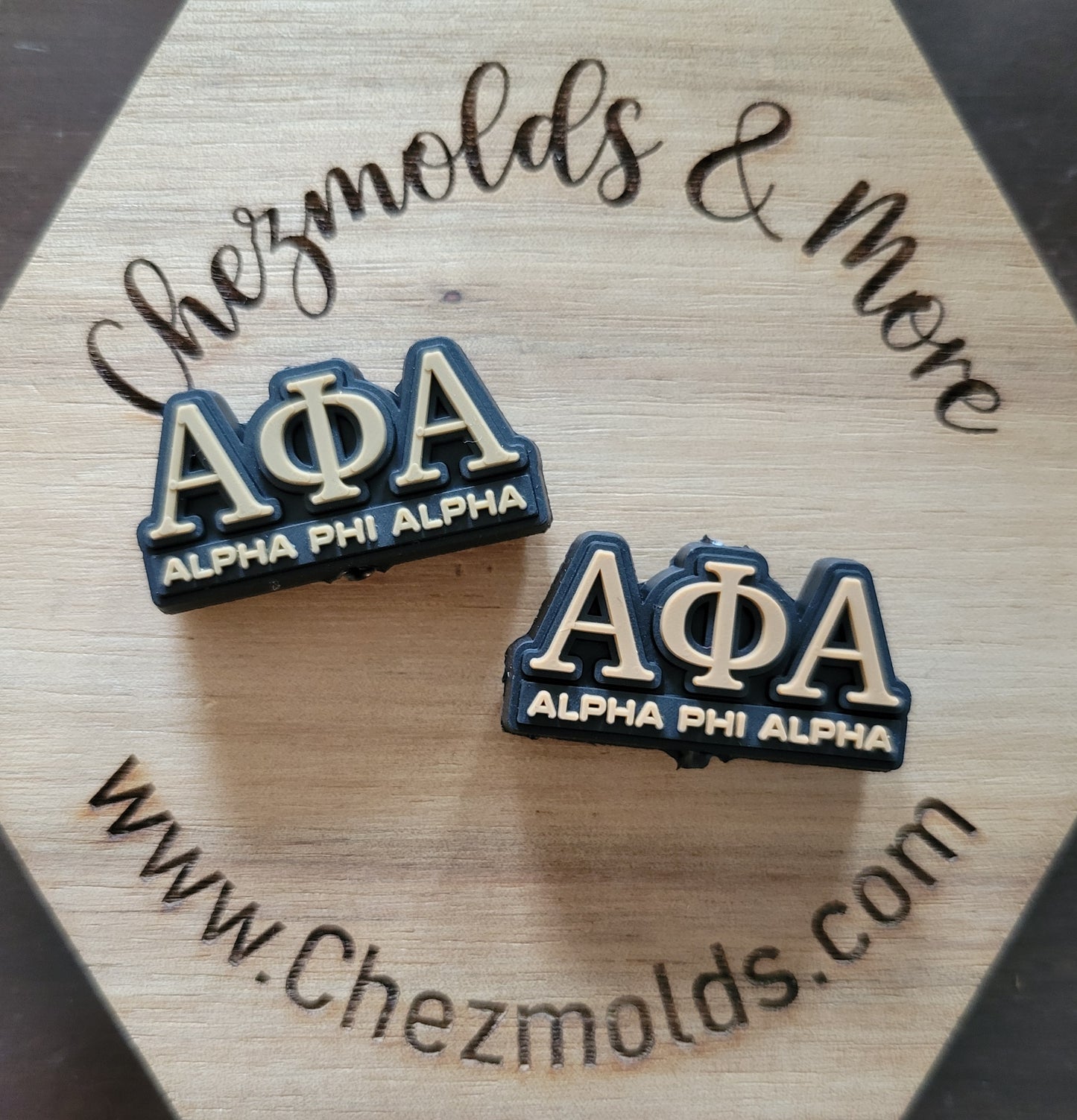 Alpha Phi Alpha letters college- focal Bead