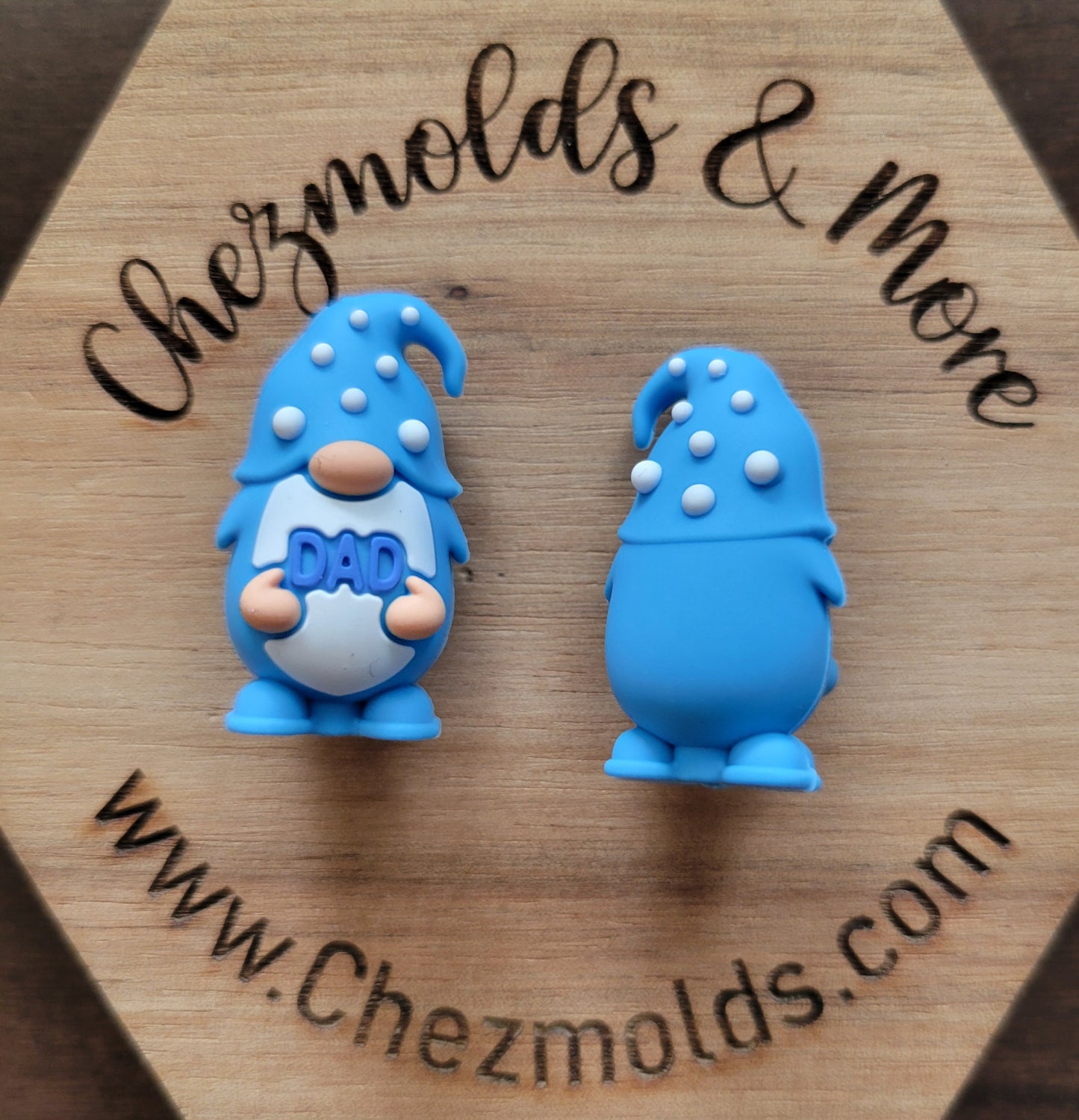 3d dad gnome - silicone focal Bead