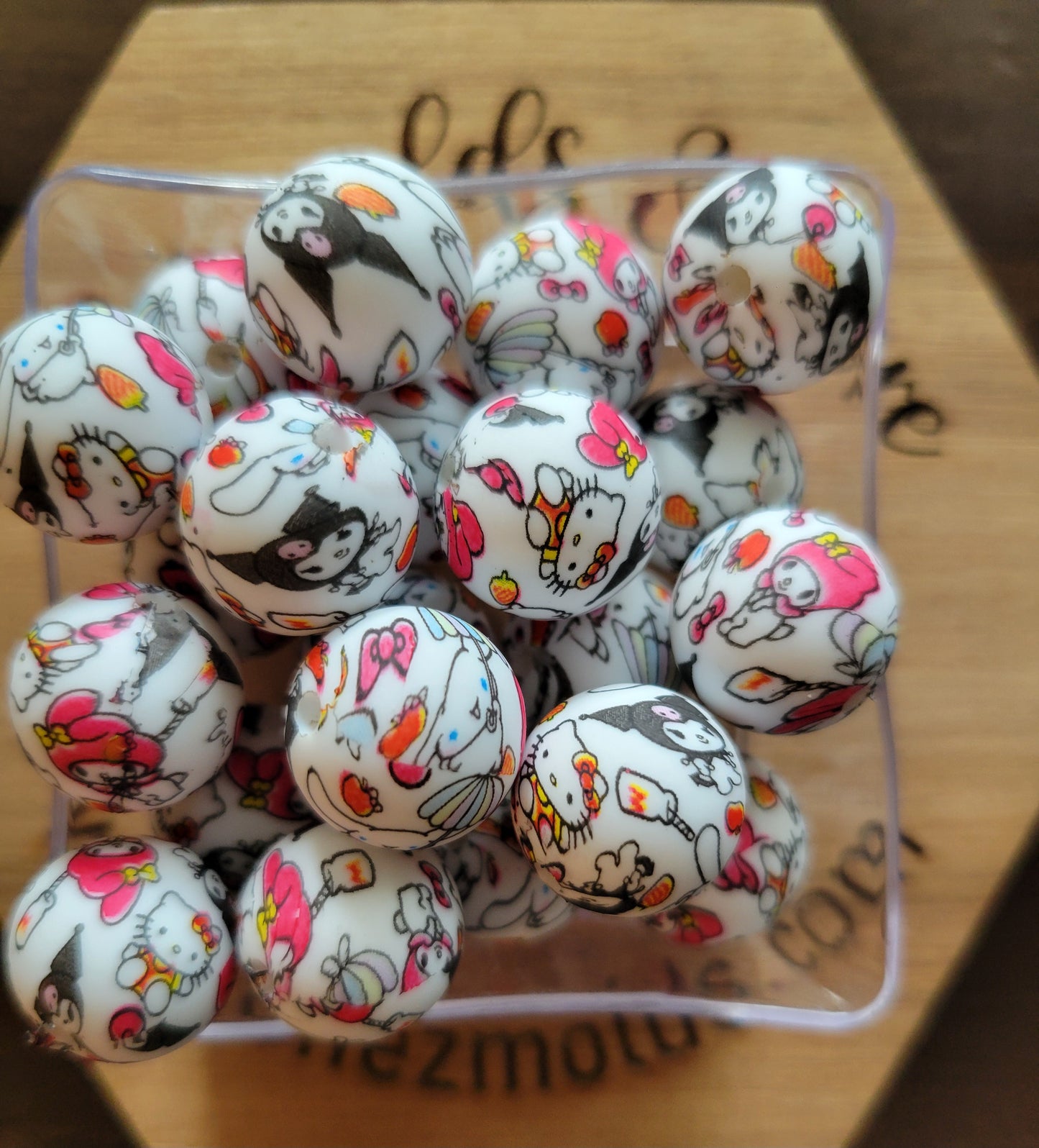 15MM round print-set of 5 - hk family