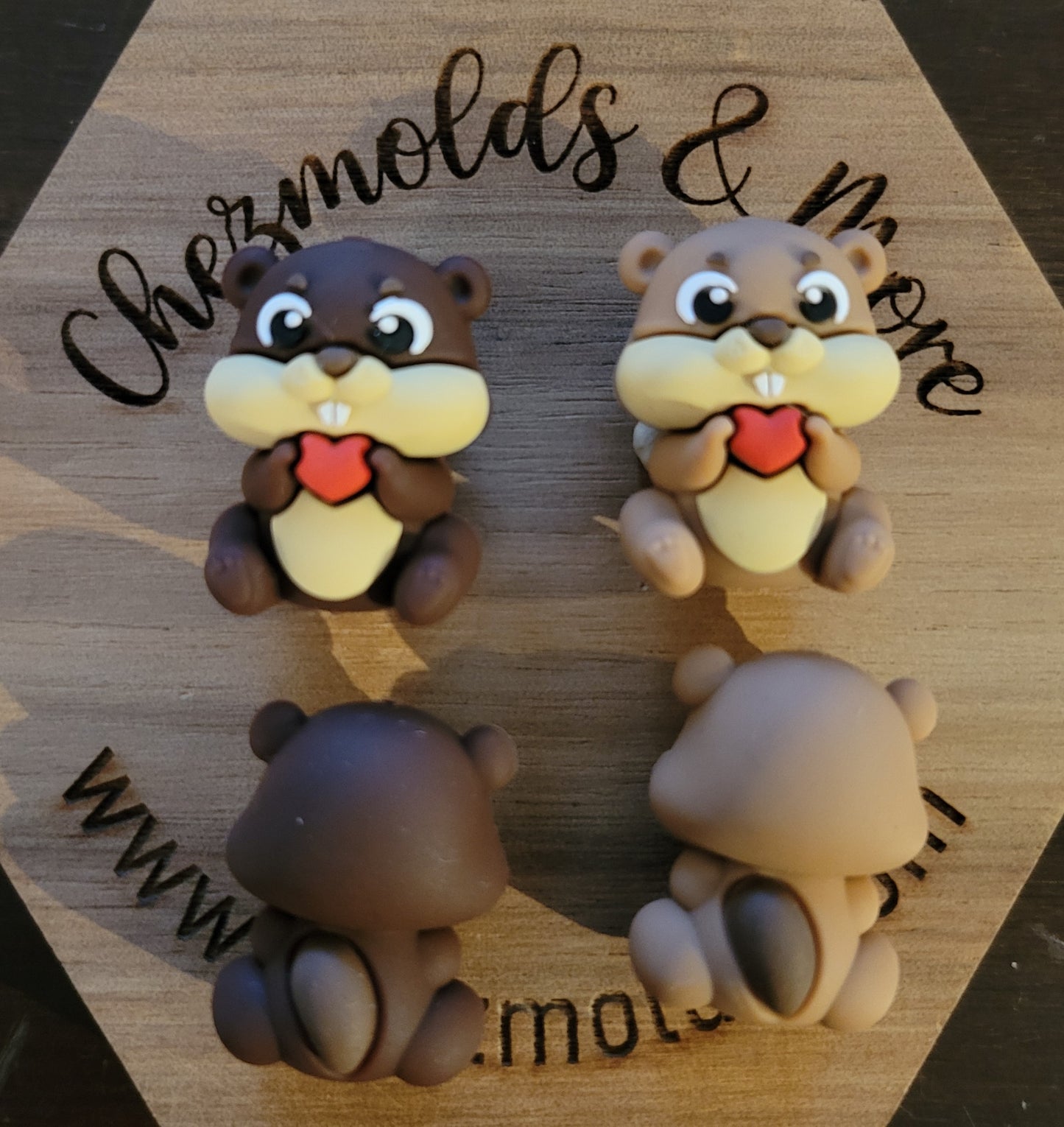 3d beaver- silicone focal Bead