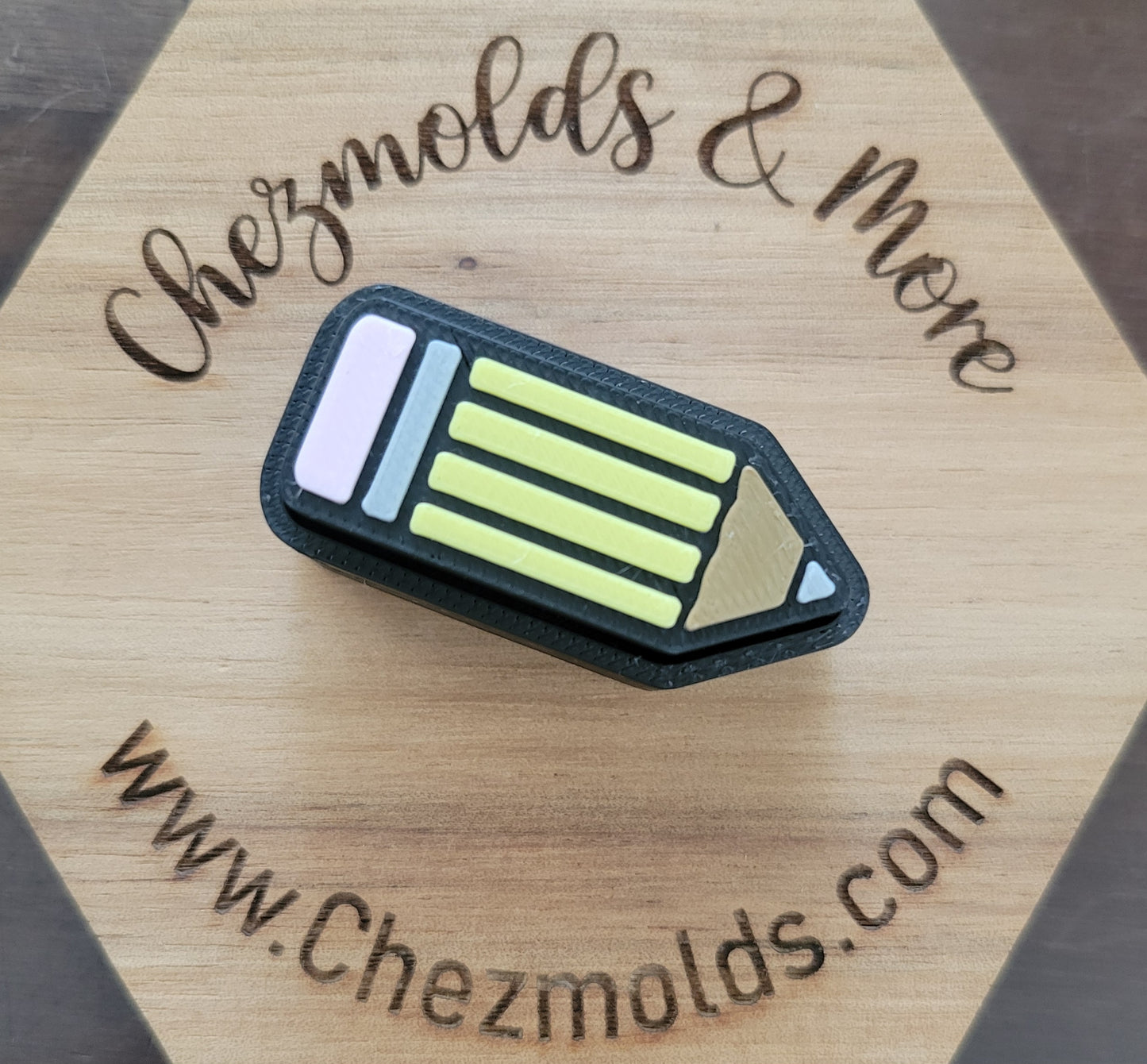 CE 3d printed fidget clicker- with keychain hole -pencil