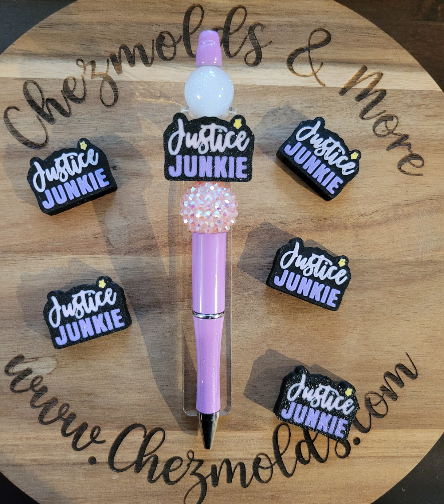 CE 3d printed focal bead-justice junkie