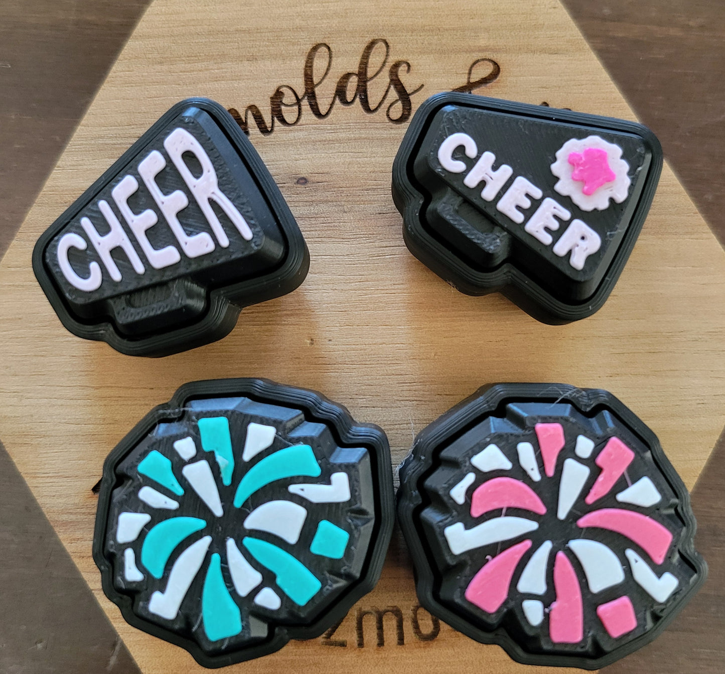 CE 3d printed fidget clicker- with keychain hole -cheer