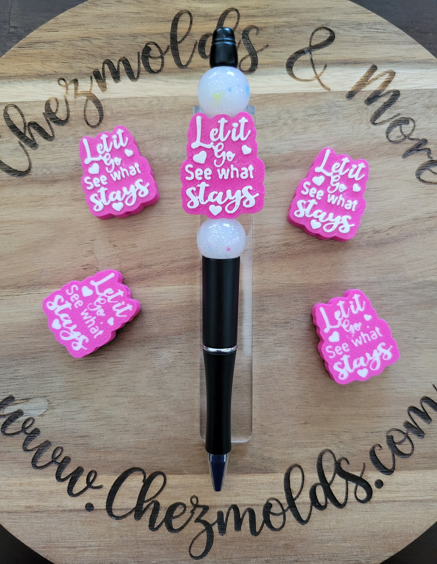 CE 3d printed focal bead-Let it go- see what stays