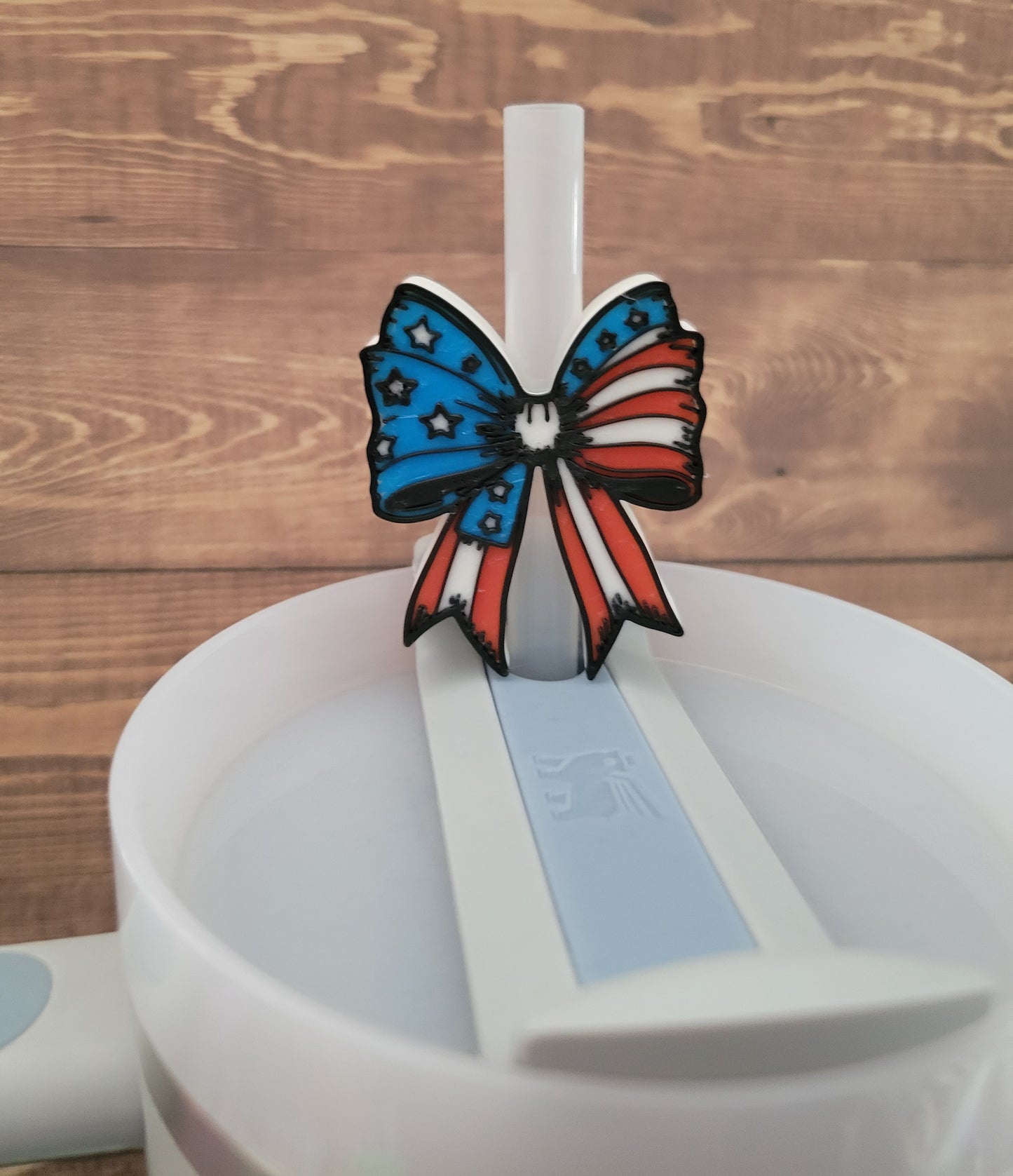 CE 3d printed- straw topper- flag bow