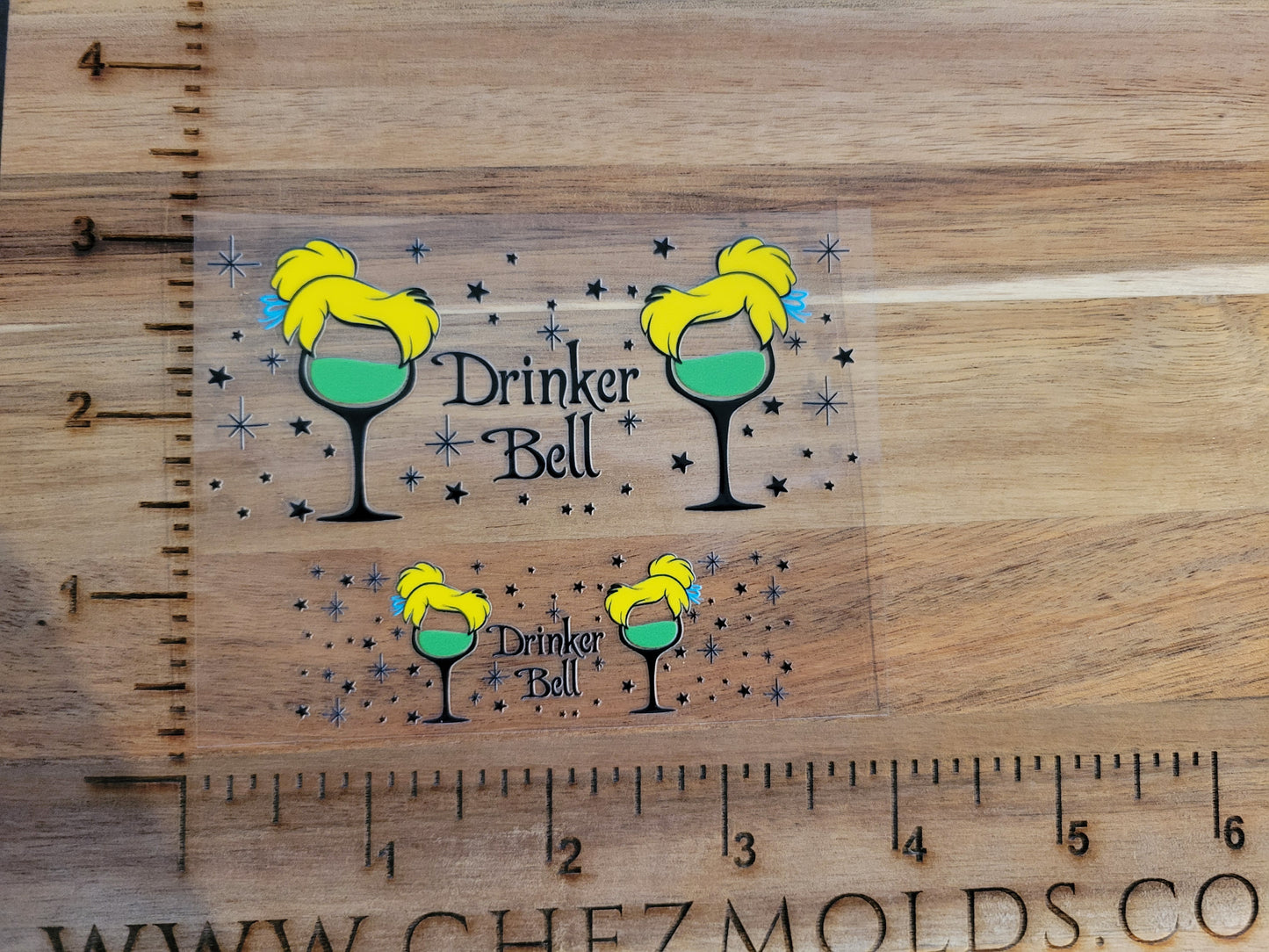 UV DTF transfer for tumbler keychain-drinkerbell