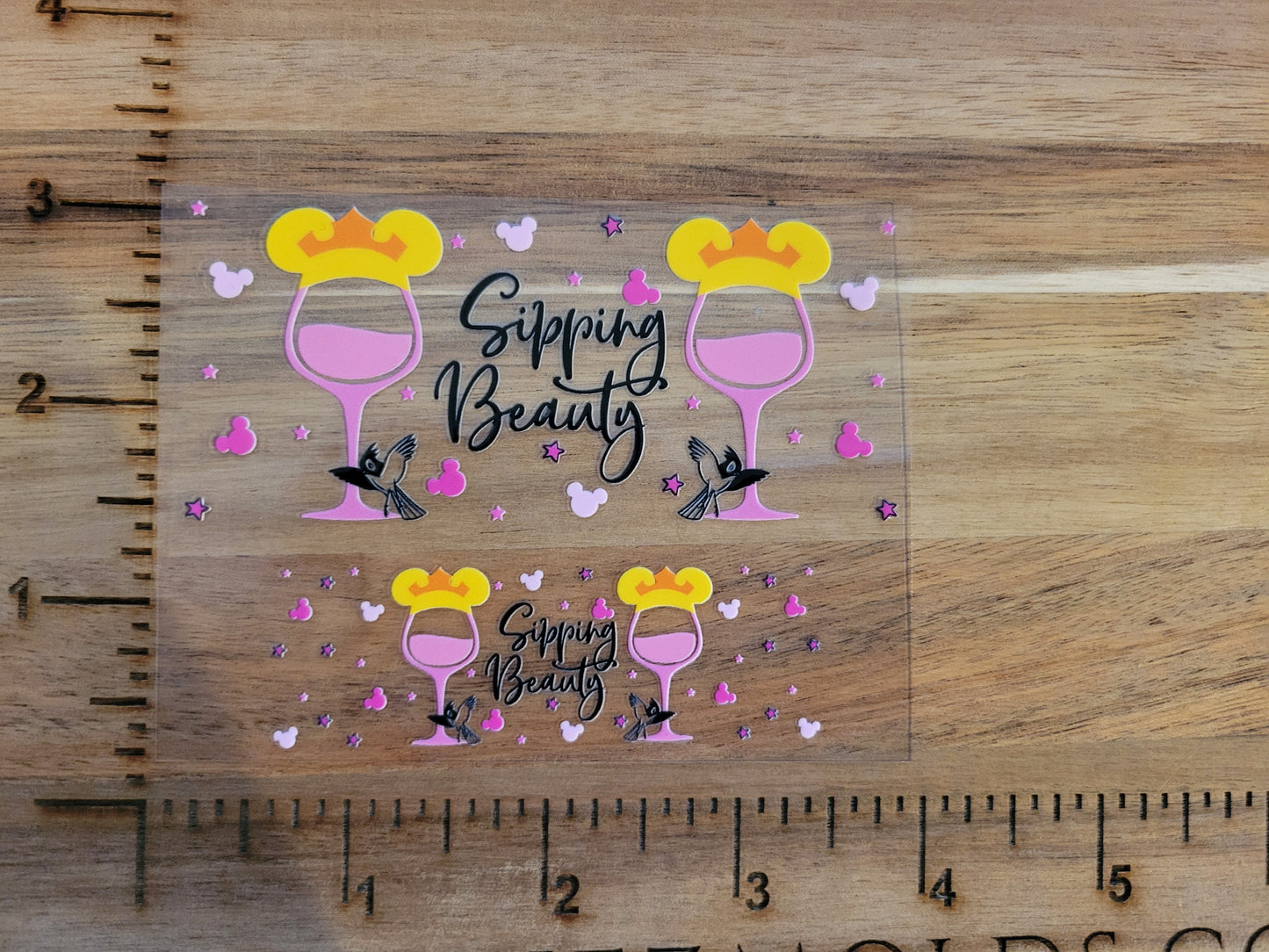 UV DTF transfer for tumbler keychain-sippin beauty