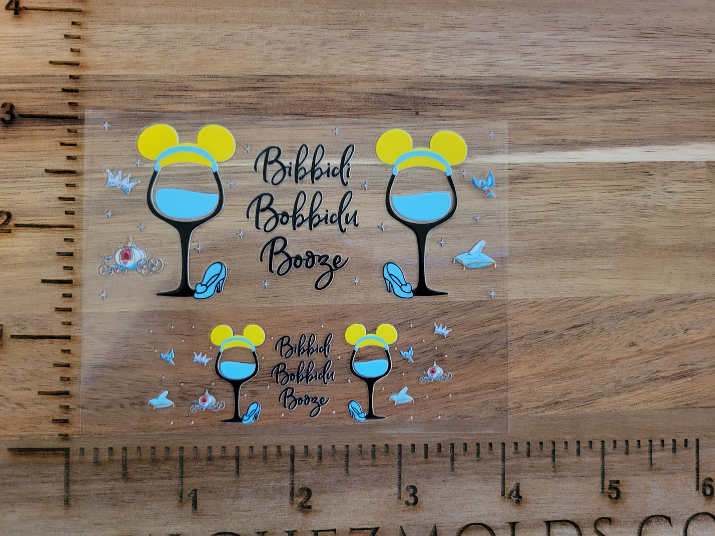 UV DTF transfer for tumbler keychain-bippity booze