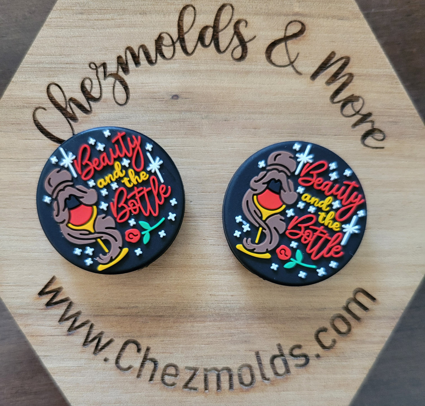 beauty and the bottle- Silicone focal Bead