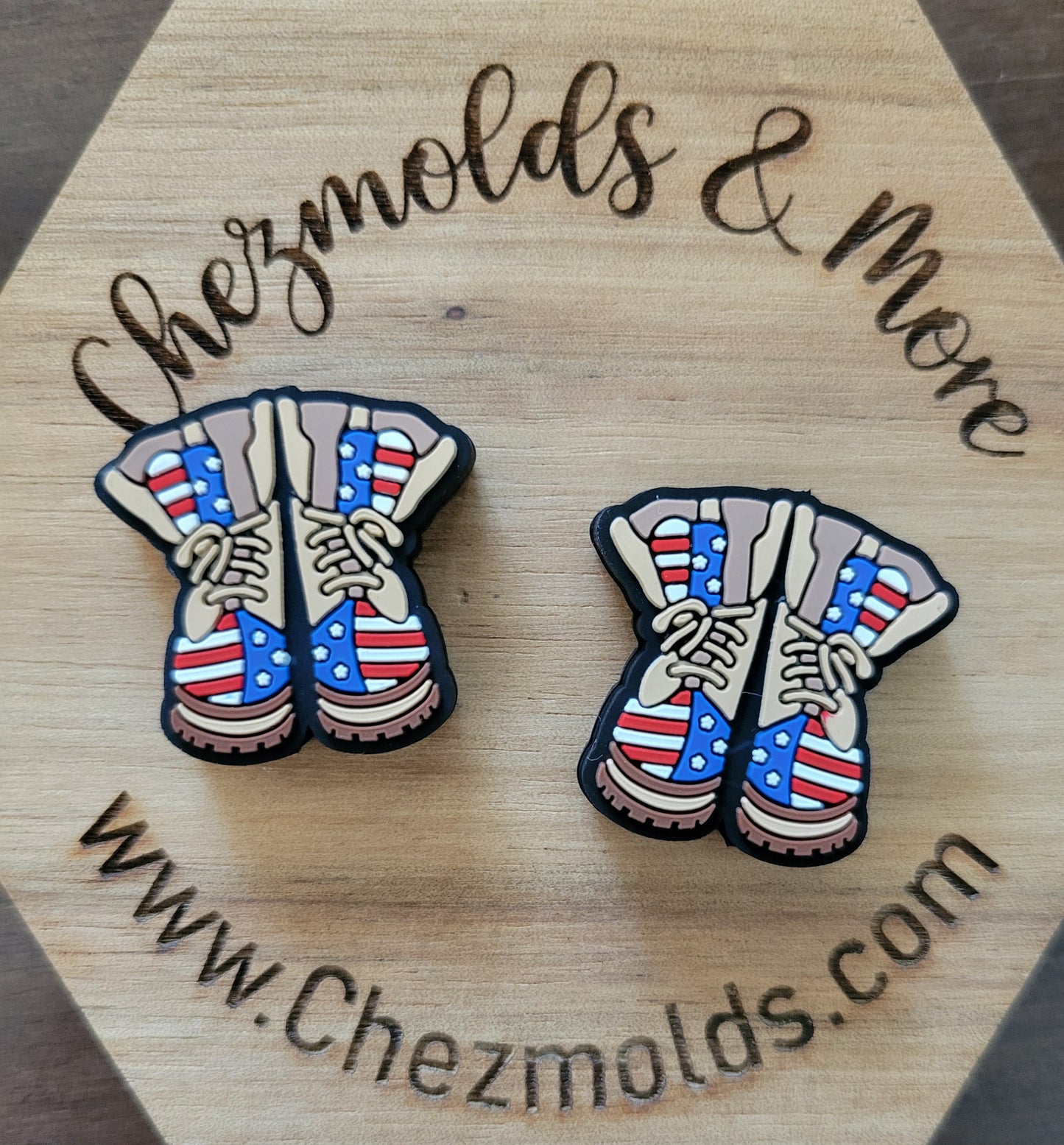 america boots military new- Silicone focal Bead