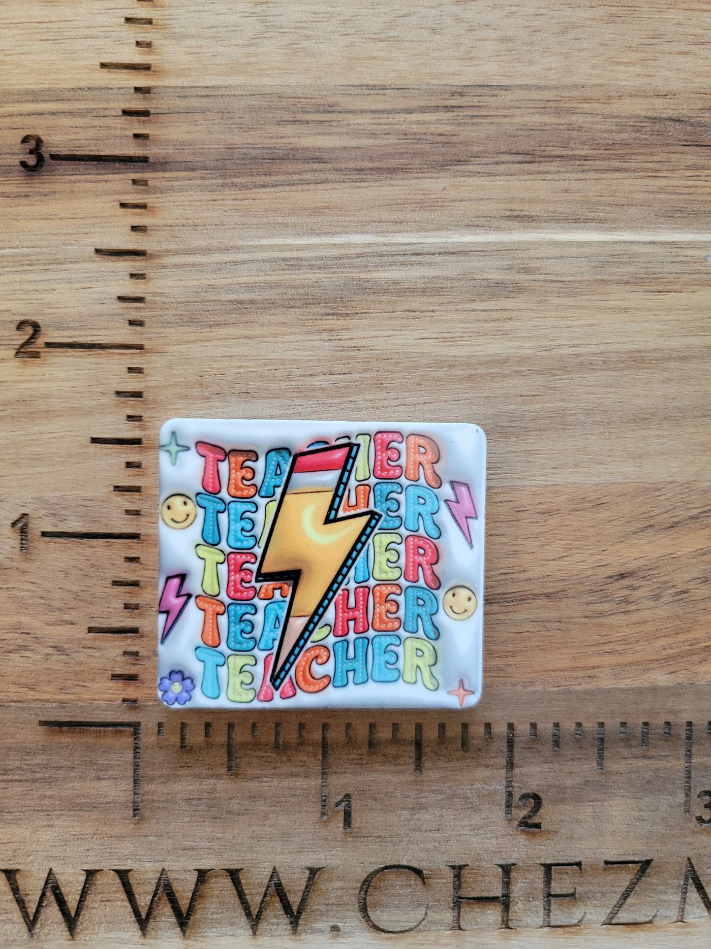 uv printed acrylic flatback-puffy teacher