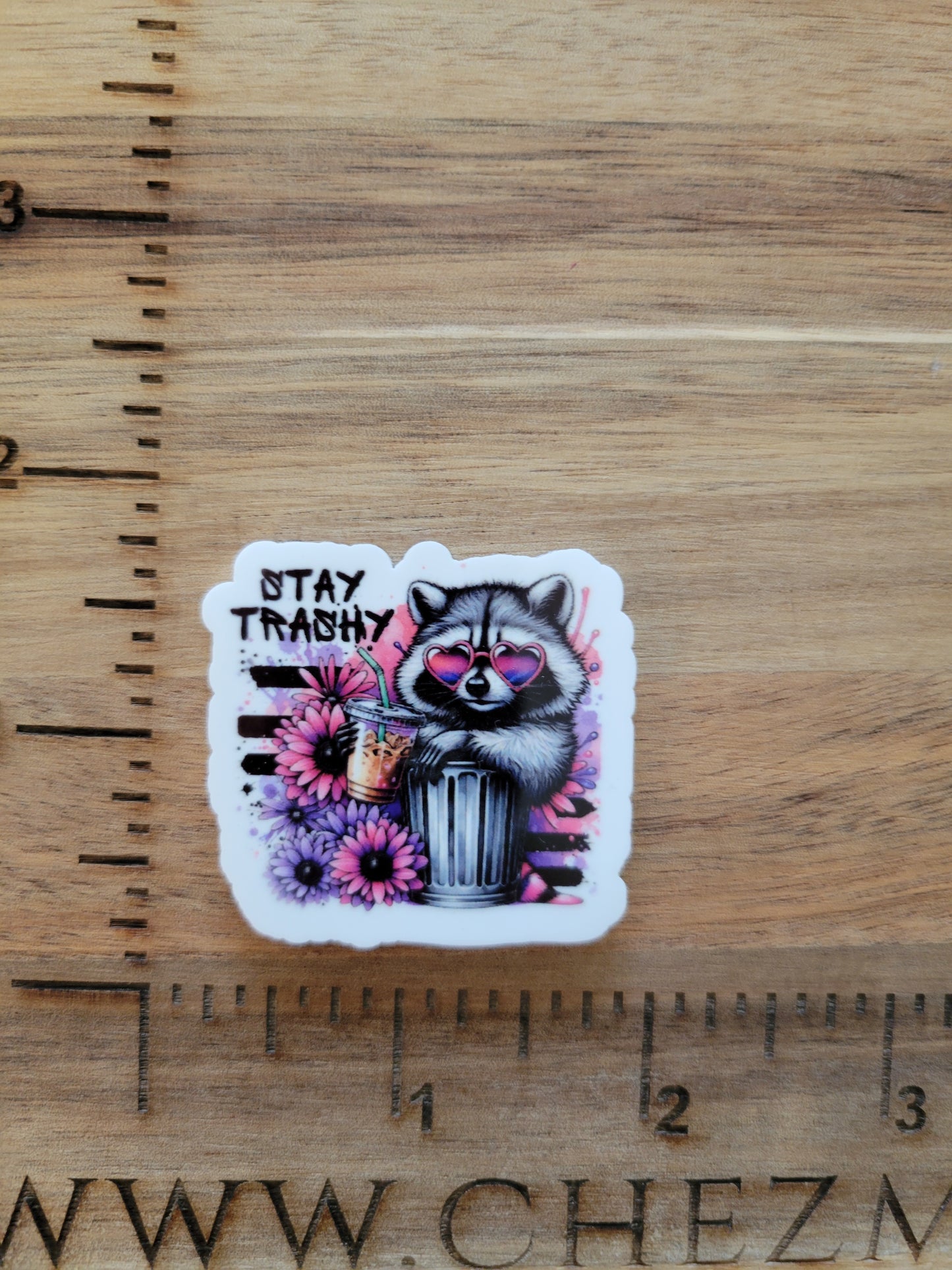 uv printed acrylic flatback- stay trashy