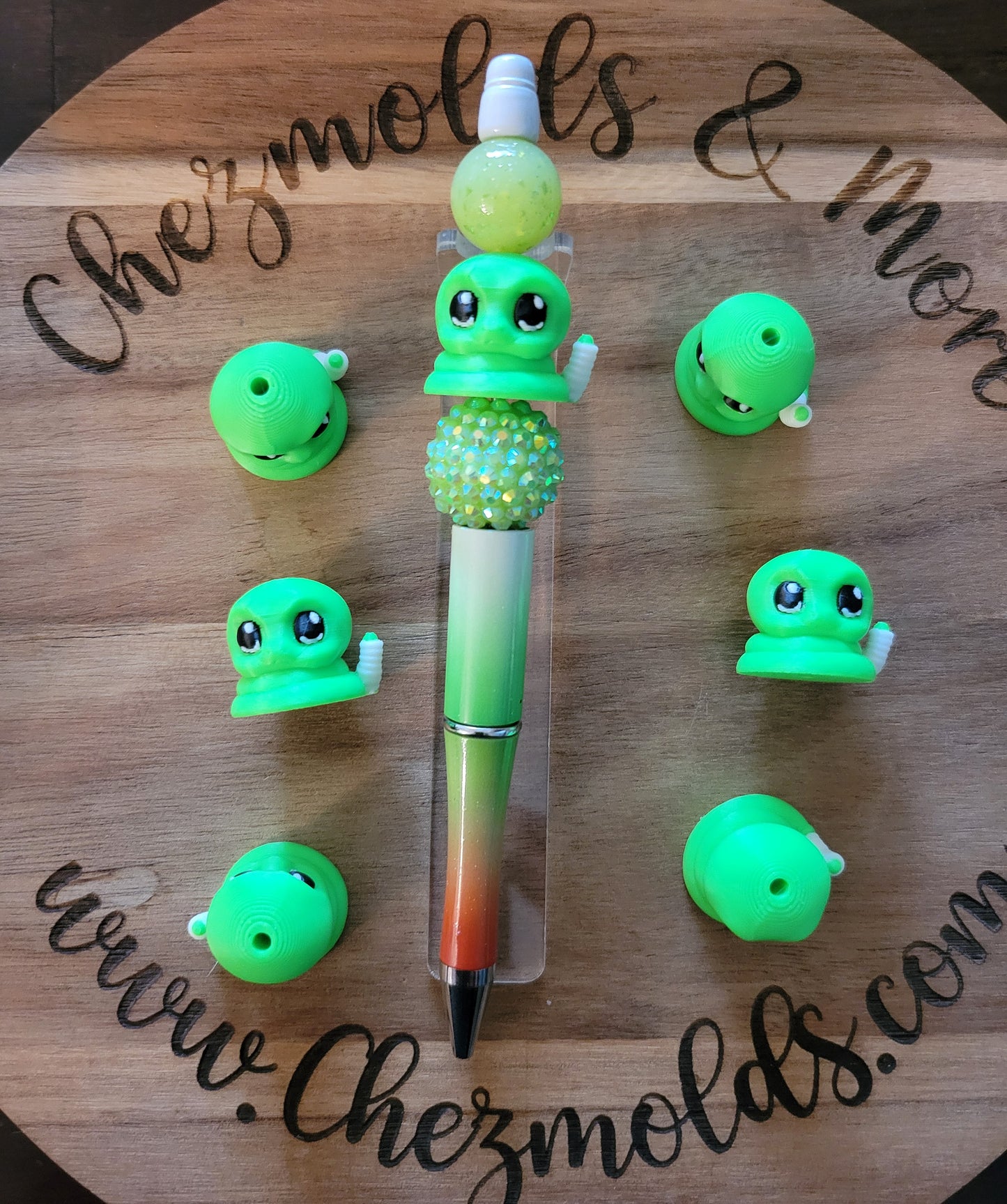 CE 3d printed focal bead-3d snakey