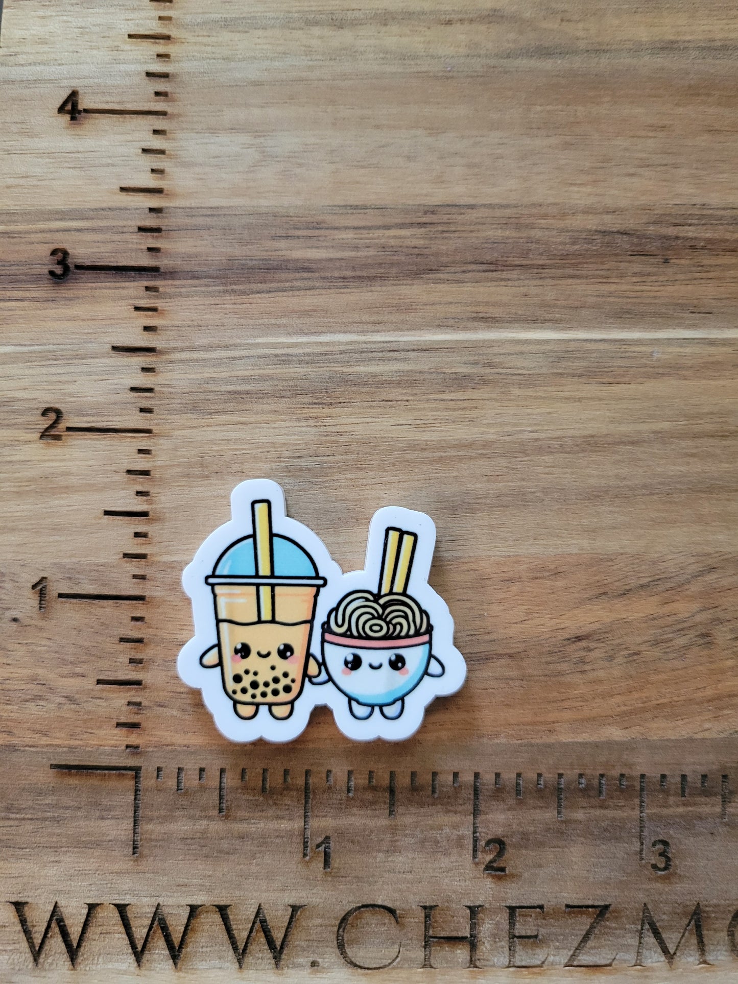 uv printed acrylic flatback- boba and noods