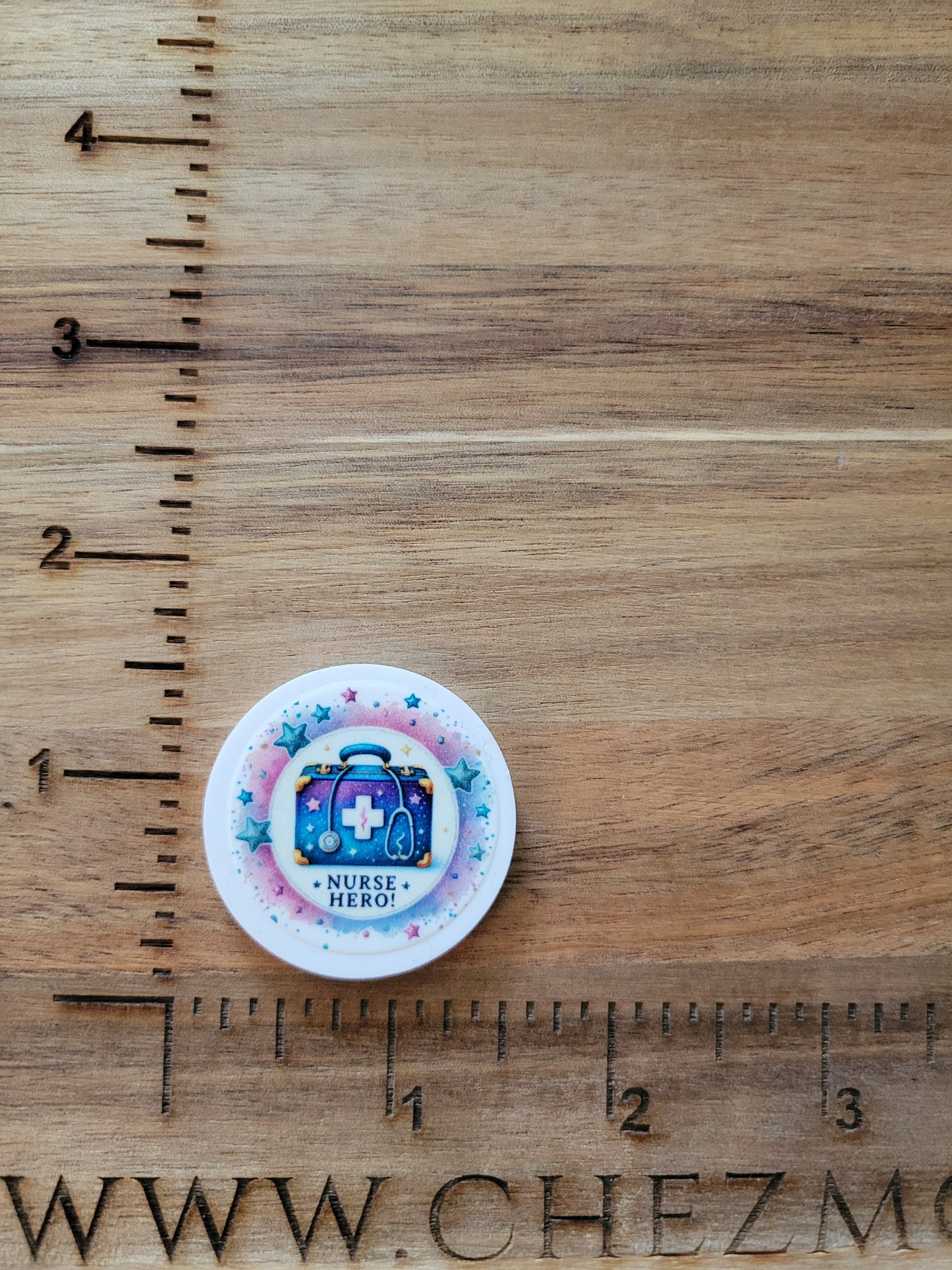 uv printed acrylic flatback- nurse hero