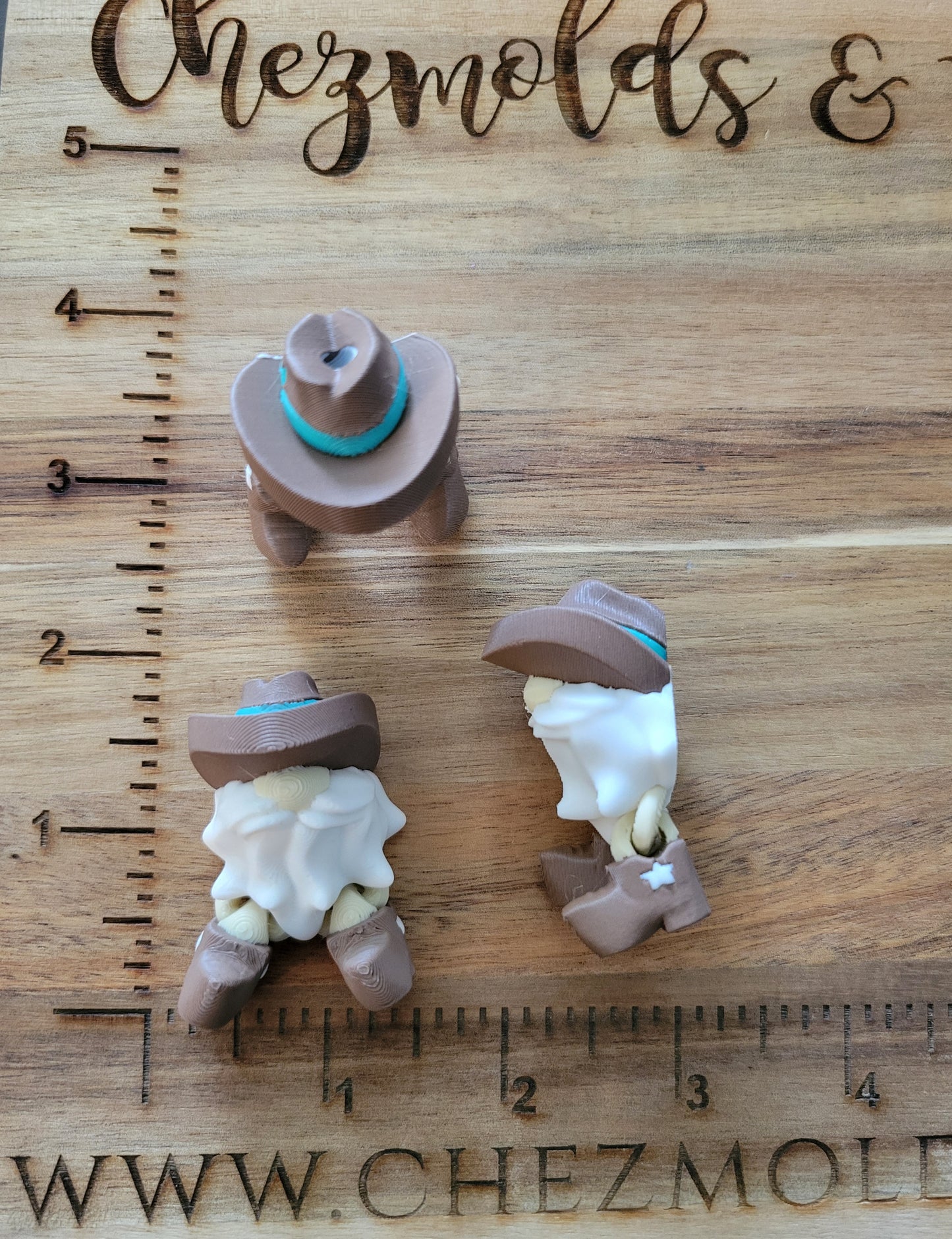Beadable 3d printed -western gnomey