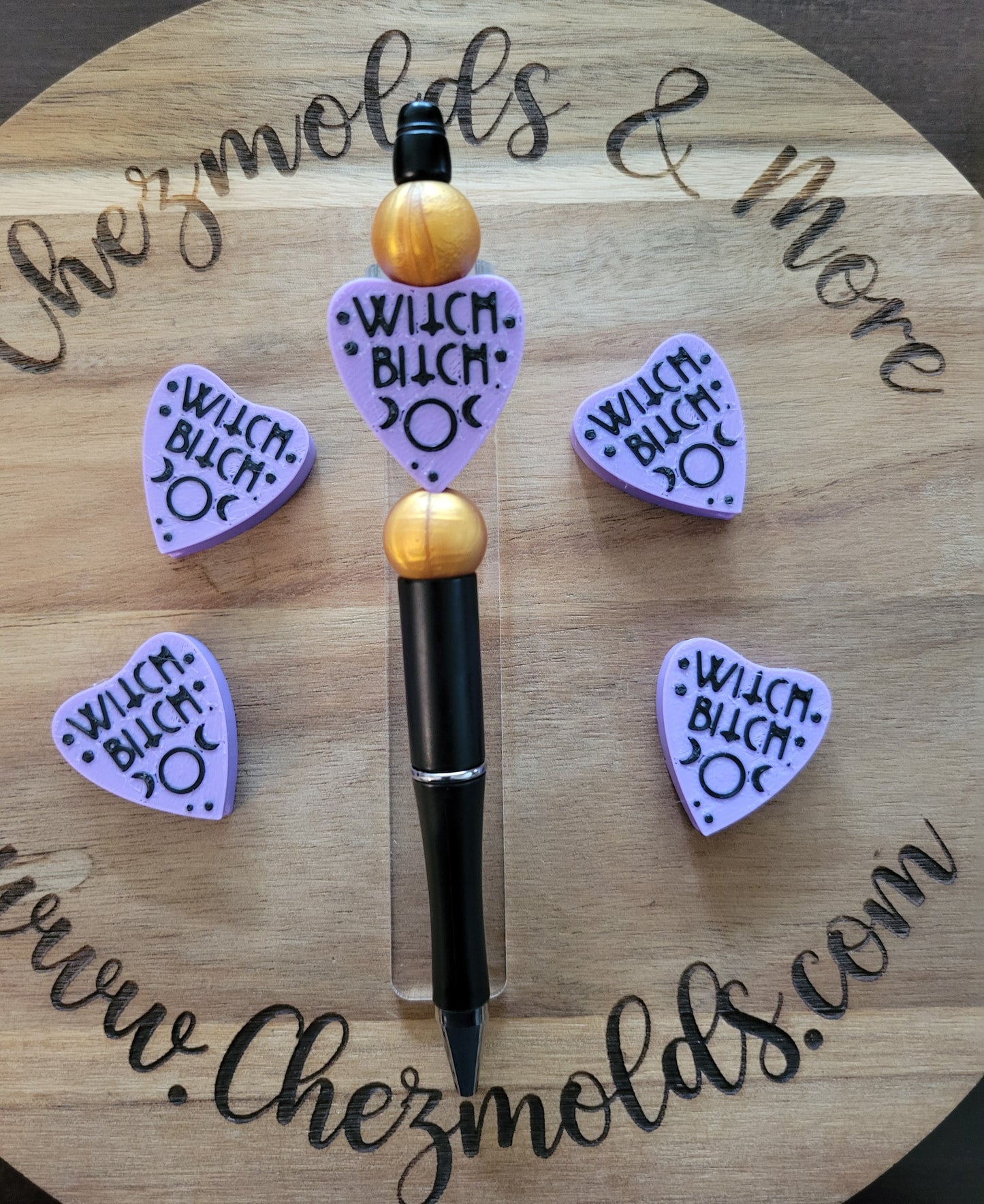 CE 3d printed focal Bead -Witch B*tch