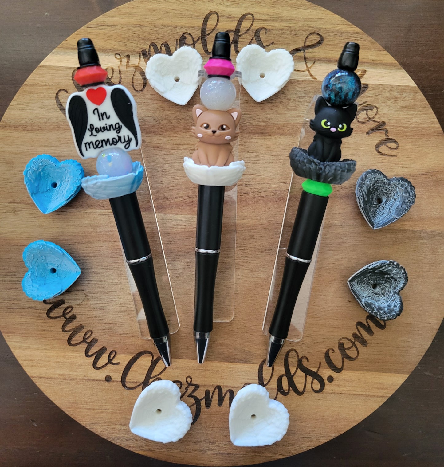 CE 3d printed focal Bead - feather angel wing dish