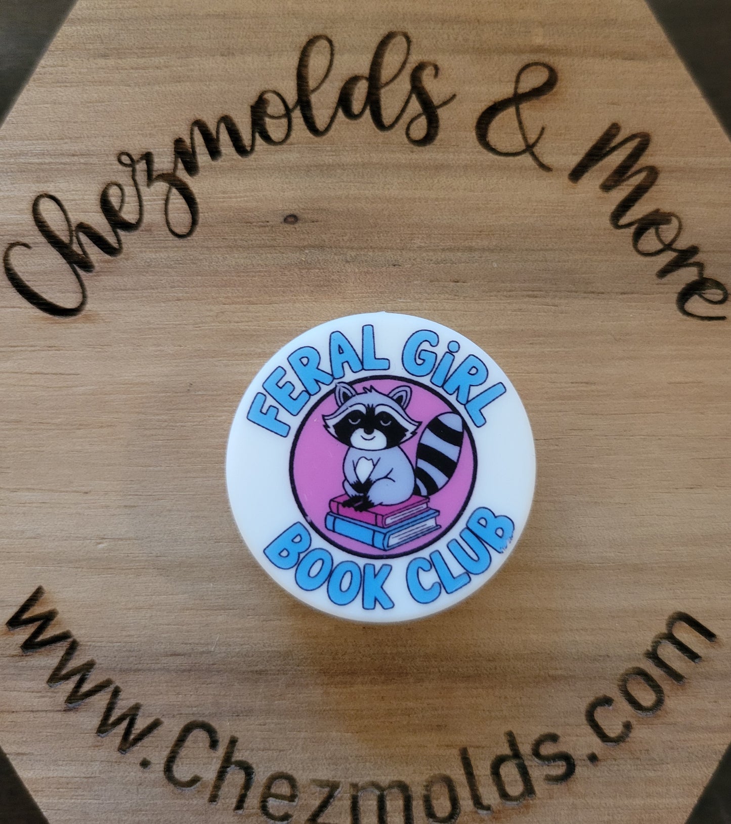 CE printed Silicone focal Bead-feral girl book club