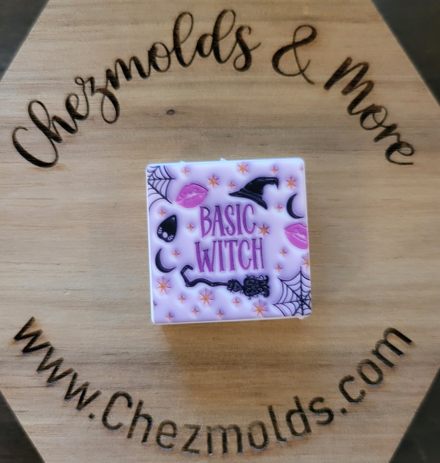 CE printed Silicone focal Bead-Basic Witch