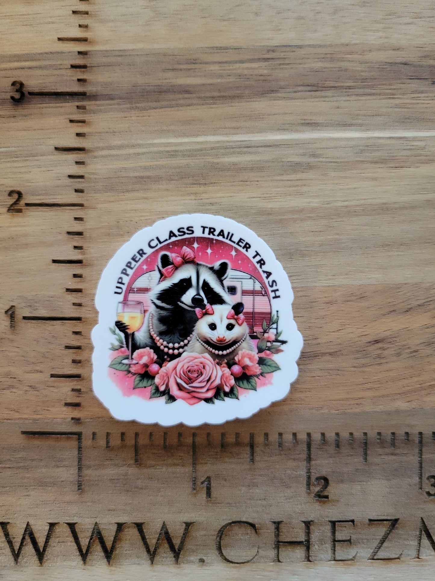 uv printed acrylic flatback- upper class trailer trash